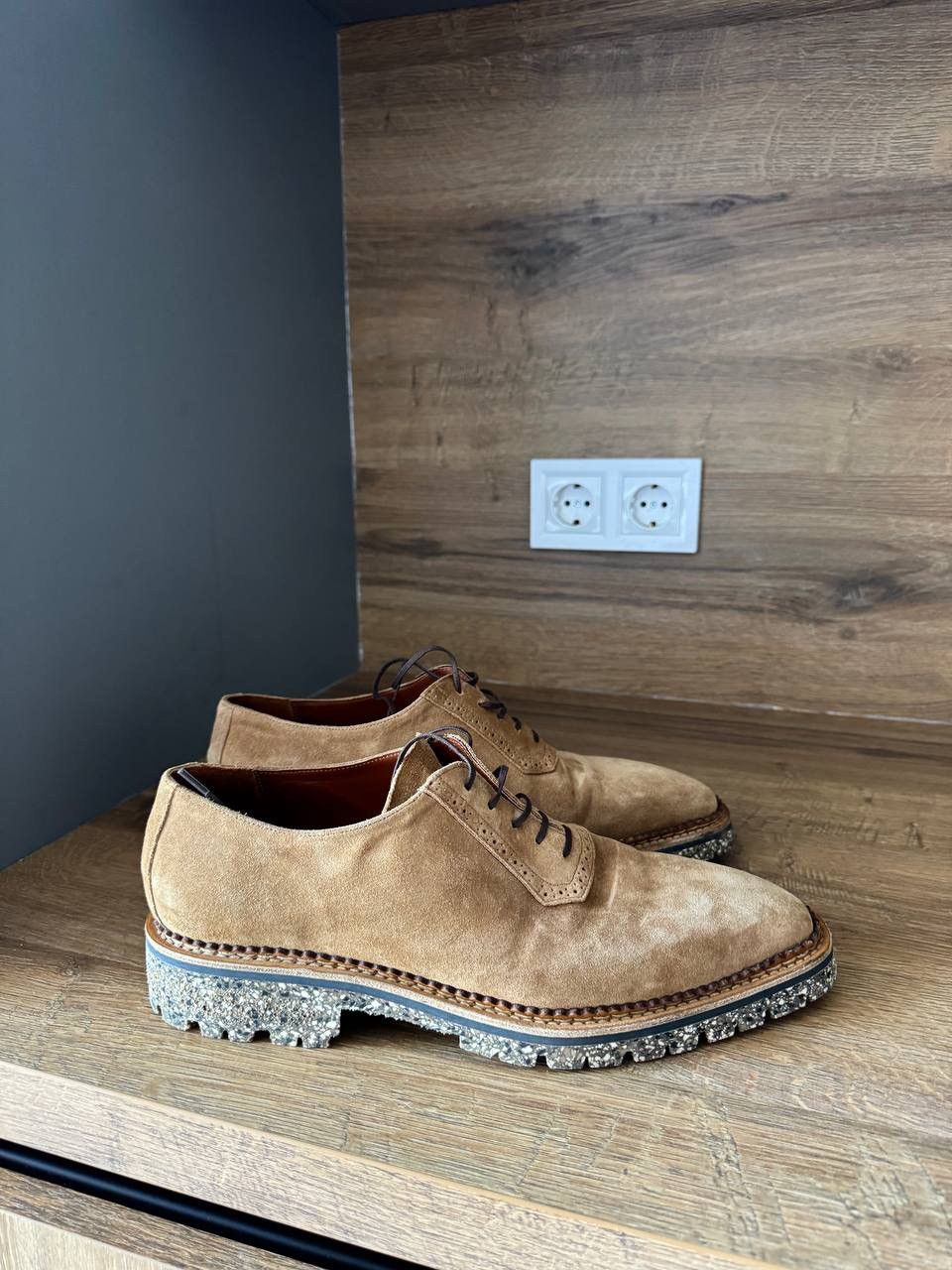 Japanese Brand RRP 1100$ Caulaincourt Leather Sued Vibram Shoes Size US 8 / EU 41 - 10 Thumbnail