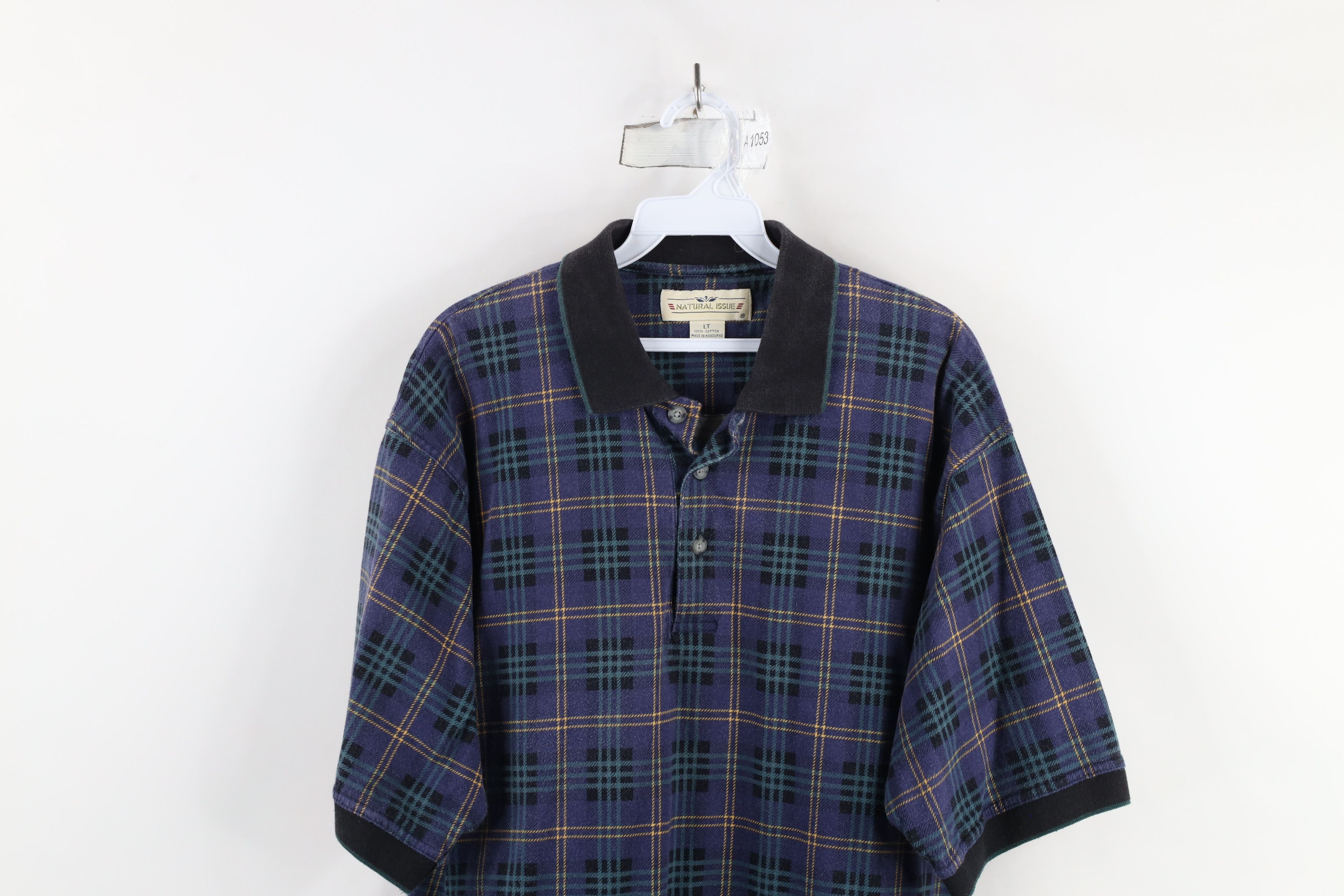 Vintage Vintage 90s Streetwear Checkered Knit Collared Polo Shirt Size US L / EU 52-54 / 3 - 2 Thumbnail