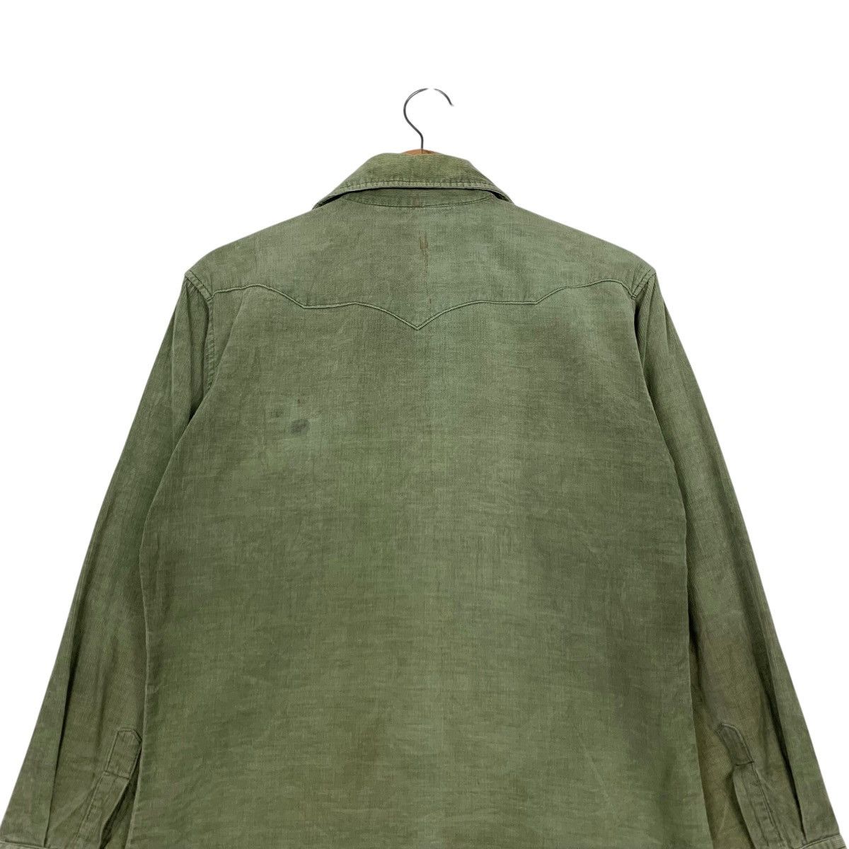 Big John 80’s BIG JOHN Green Corduroy Work Shirt Button Up #2184-C97 Size US M / EU 48-50 / 2 - 8 Thumbnail