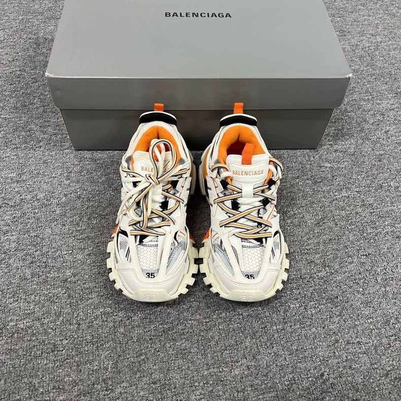 Balenciaga Balenciaga Track Dad Sneakers in White and Orange-2506 Size US 10 / EU 43 - 2 Thumbnail