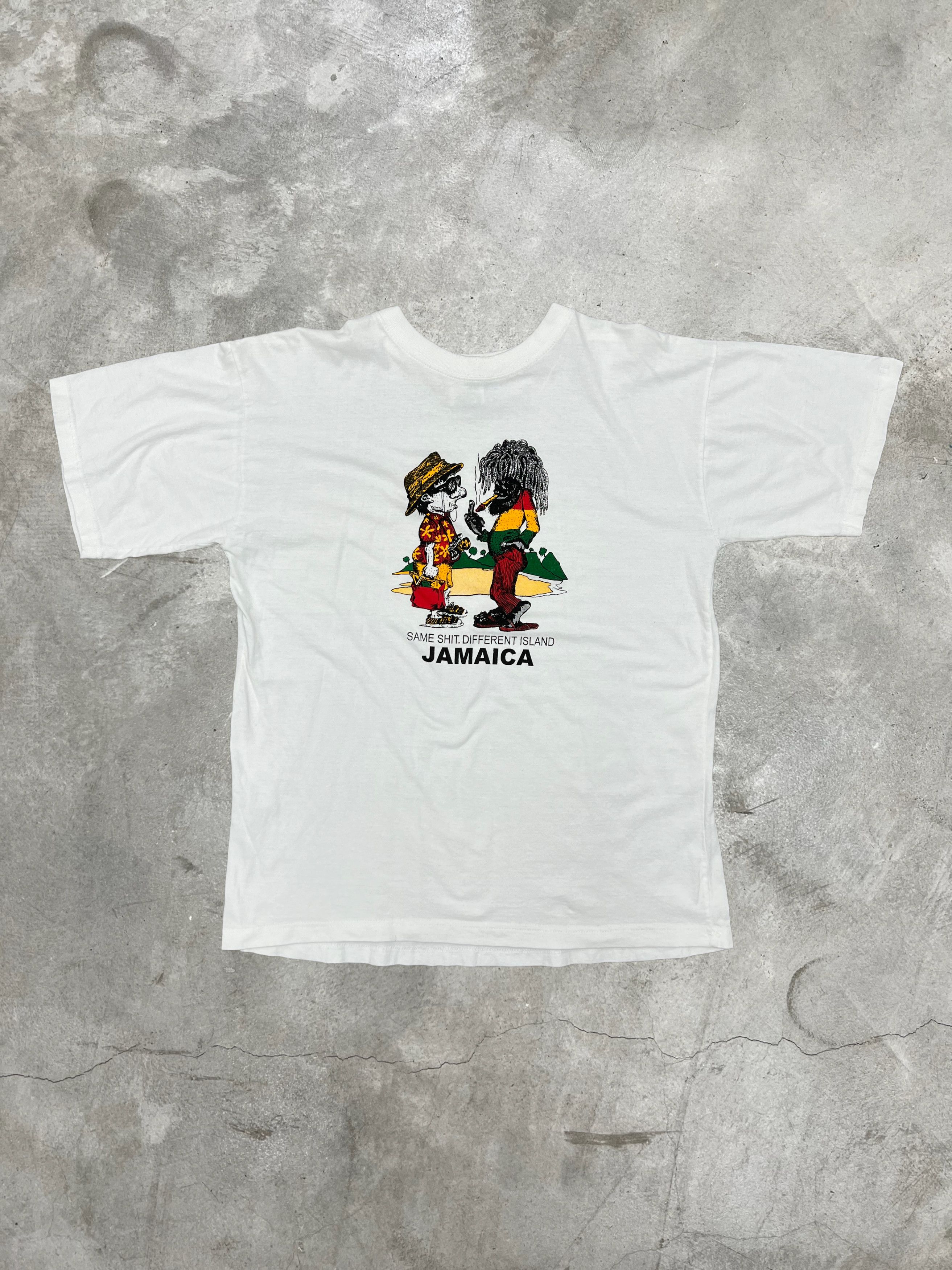 Vintage Vintage 90s Jamaica Souvenir Parody tee (XXL) GTMD293 Size US XXL / EU 58 / 5 - 1 Thumbnail