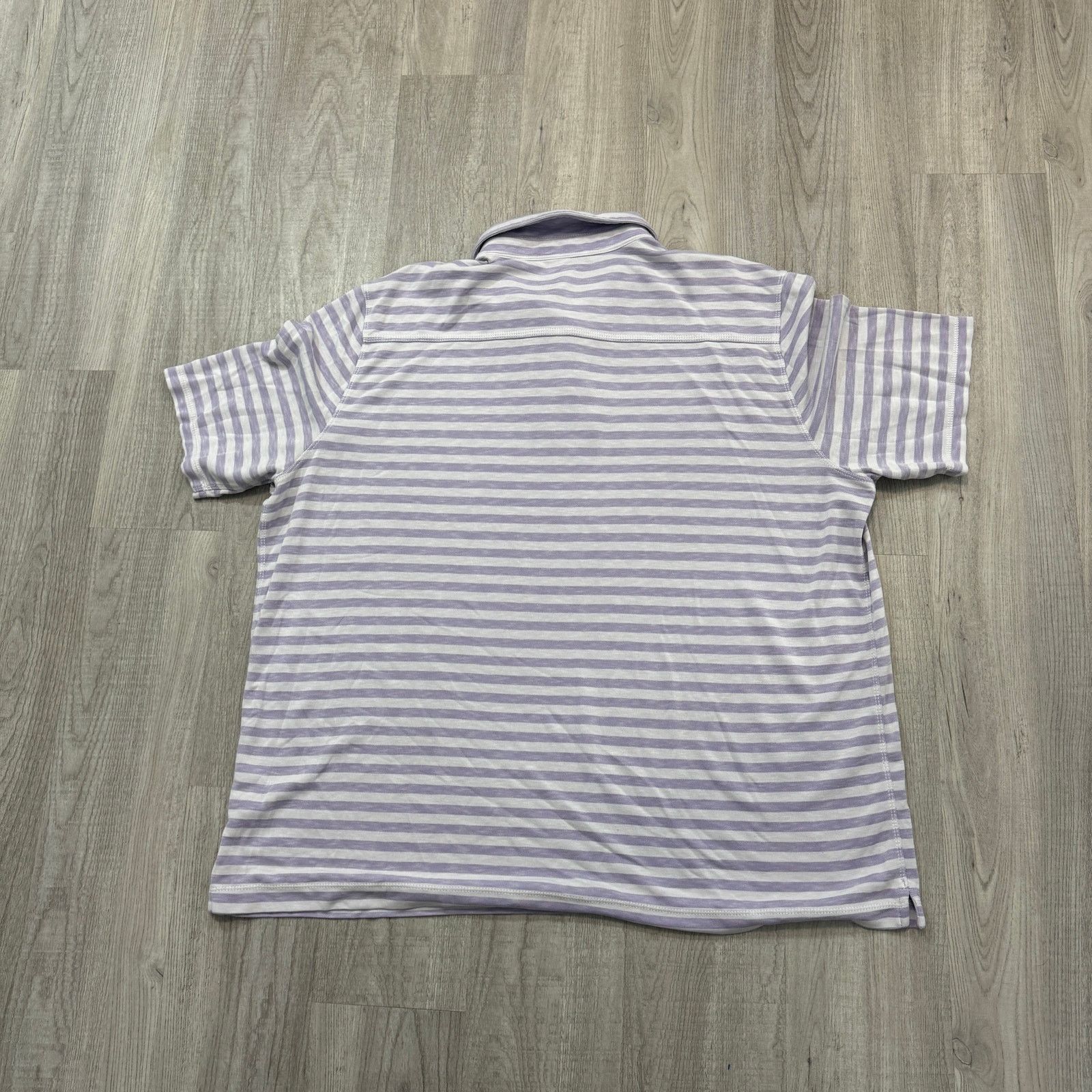 Johnston & Murphy Johnston & Murphy Polo Shirt Men's Extra Large Purple White Size US XL / EU 56 / 4 - 6 Thumbnail