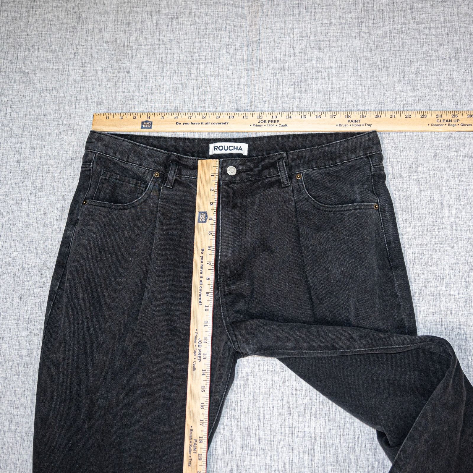 Other ROUCHA Dada Denim Pleated 5 pocket Jeans washed Black Size 40" / US 18 - 5 Thumbnail