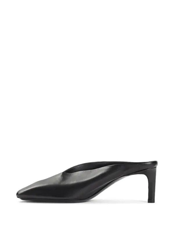 Jil Sander o1loc1c0426 Leather Mules in Black Size US 5 / IT 35 - 4 Thumbnail