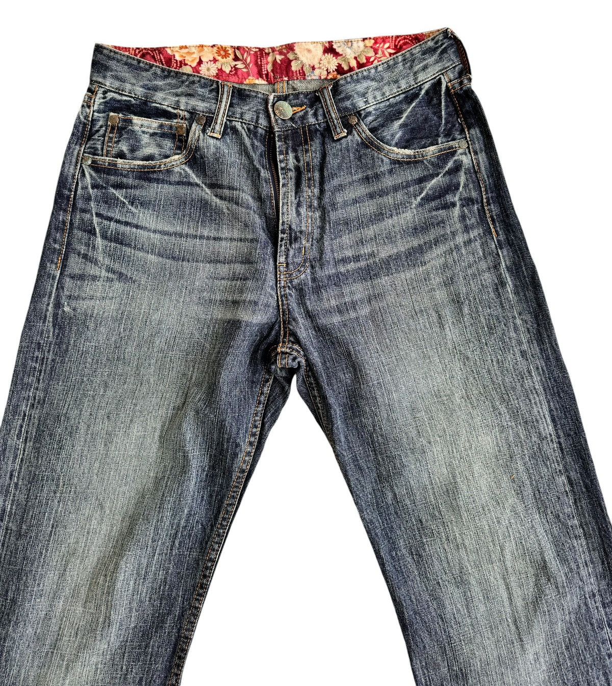 Japanese Brand ⚡️⚡️Japanese Brand Embroidery Fish Koi Denim Jeans Size US 30 / EU 46 - 7 Thumbnail