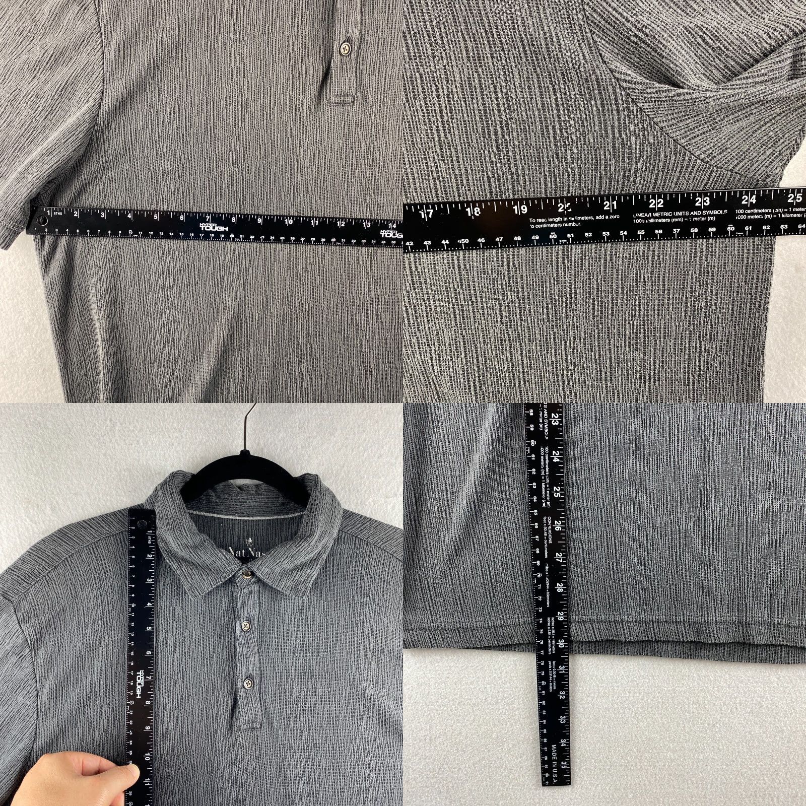 Nat Nast Nat Nast Polo Shirt Mens XL Gray Modal Collared Short Sleeve Casual Comfort Shirt Size US XL / EU 56 / 4 - 8 Thumbnail