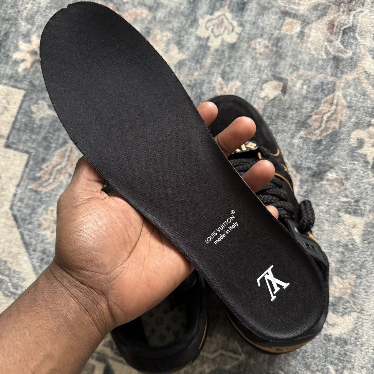 Louis Vuitton LV Louis Vuitton Maxi Trainer Black Brown Suede Black sz 12 Size US 12 / EU 45 - 7 Thumbnail