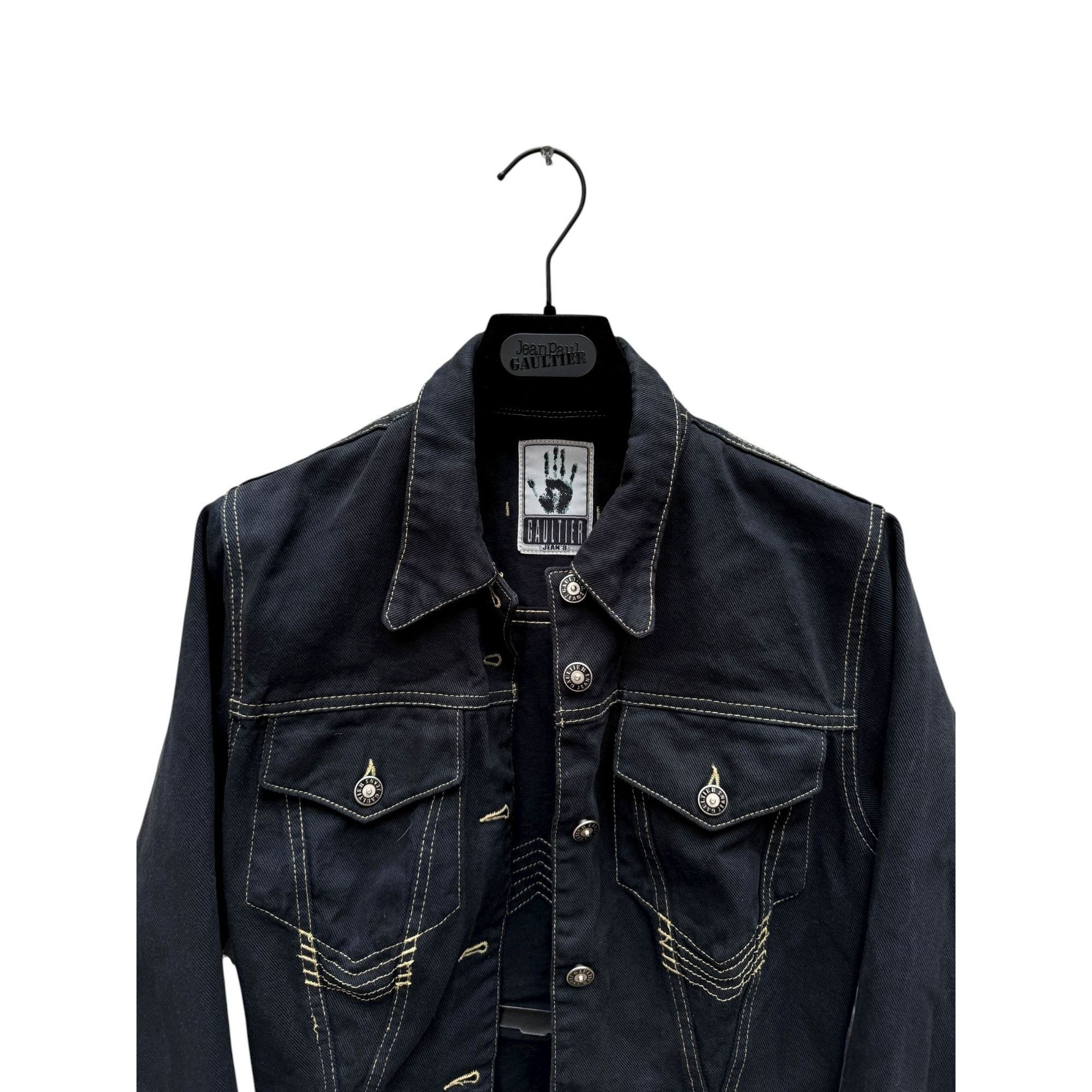 Jean Paul Gaultier Vintage Black Cotton Jacket Size S / US 4 / IT 40 - 2 Thumbnail
