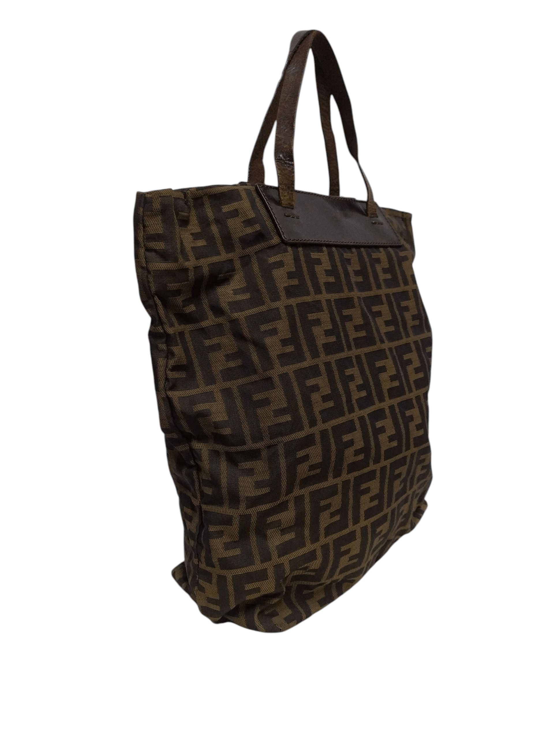 Fendi FENDI Zucca Canvas Leather Tote Bag Size ONE SIZE - 4 Thumbnail