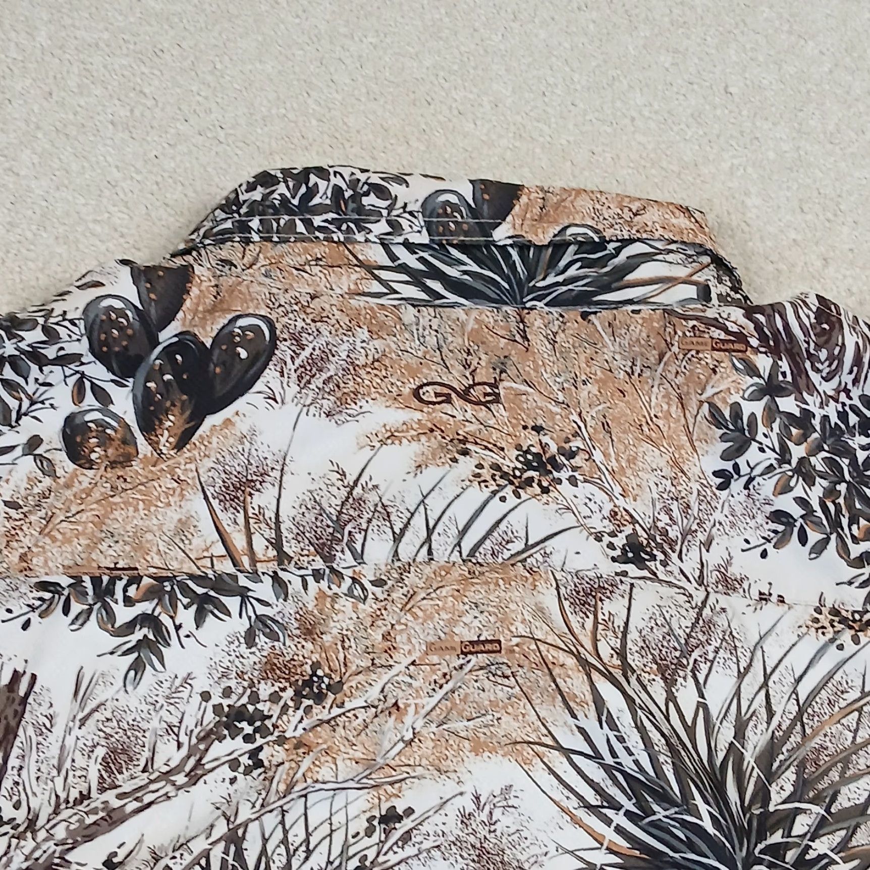 Vintage Game Guard Shirt Mens 4XL Beige Desert Camouflage Button Up Camo A1 Size US XXL / EU 58 / 5 - 4 Thumbnail