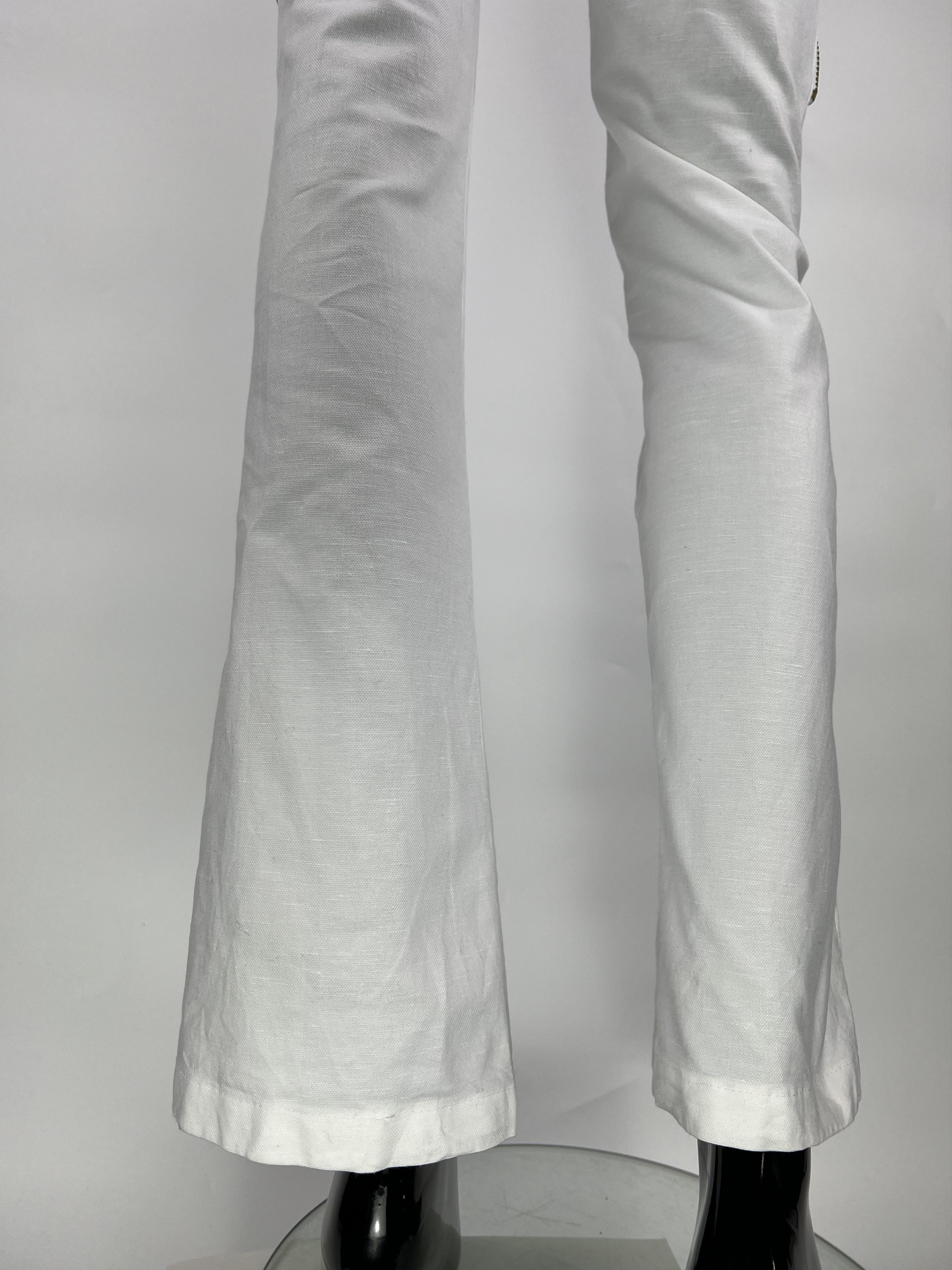 Versace Versace Jeans Couture VTG Cotton/Linen Flared Pants Size 26 Size 26" / US 2 / IT 38 - 12 Thumbnail