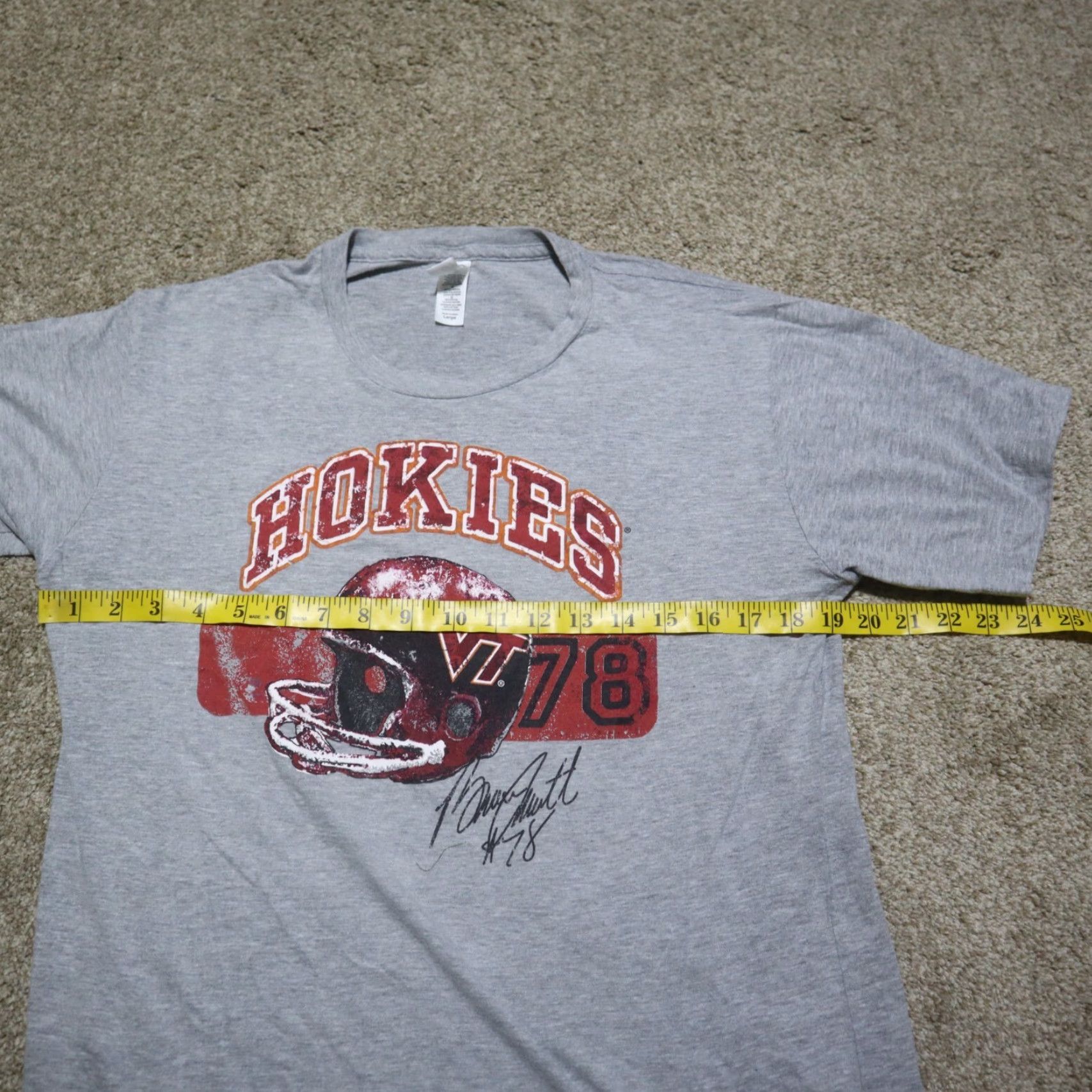 Vintage Hokies Virginia VA Gray Short Sleeve Tee T-Shirt Adult Men's Size L Large Size L / US 10 / IT 46 - 4 Thumbnail