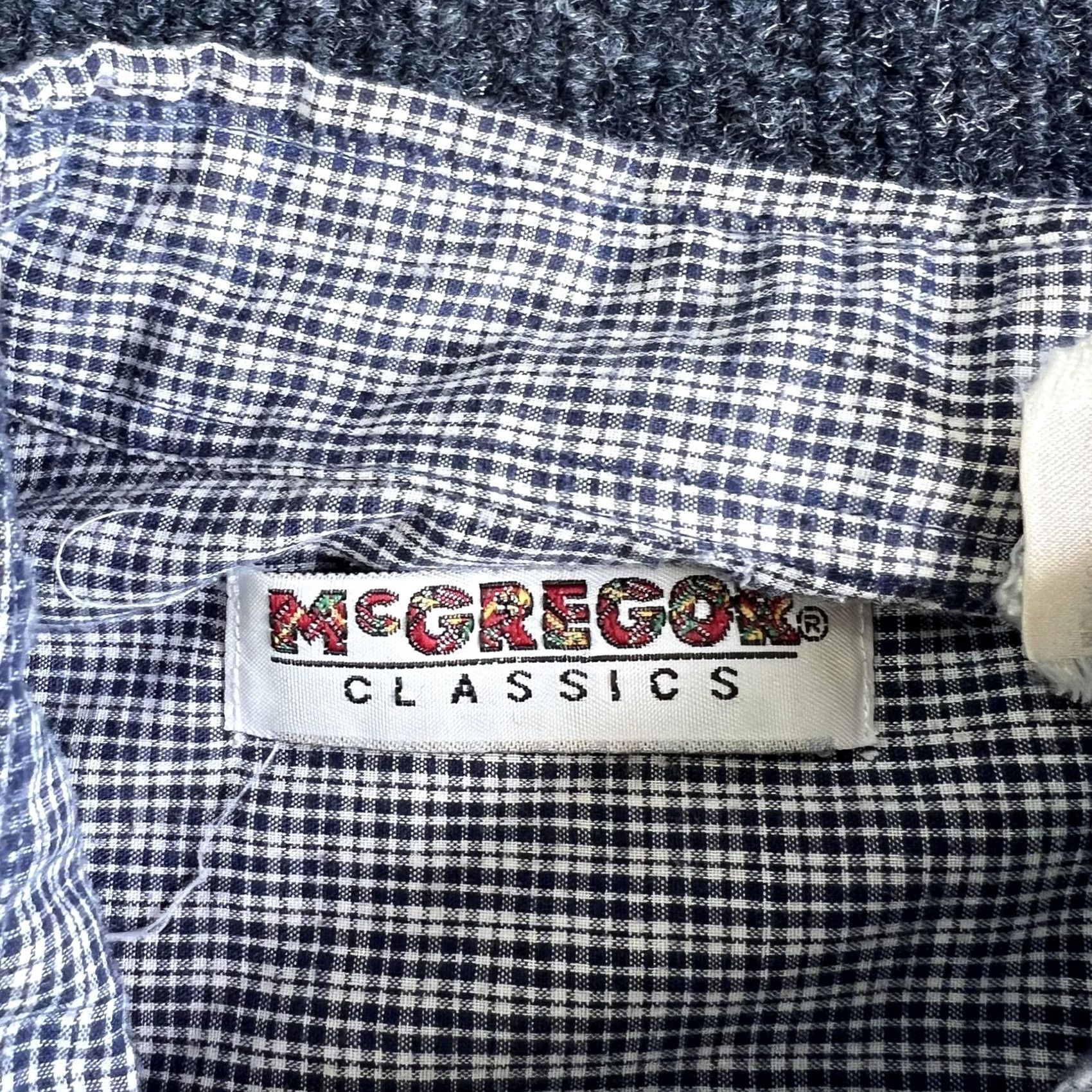 McGregor VINTAGE McGregor Shirt Mens Large Blue Check Short Sleeve Button Up Classic Size US L / EU 52-54 / 3 - 4 Thumbnail