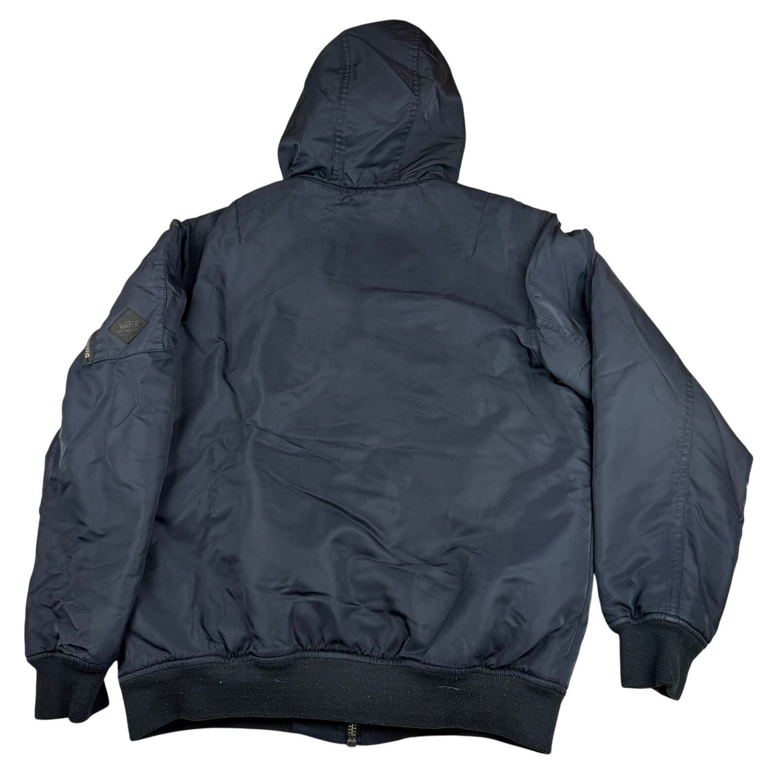 Vans Vans Hooded Bomber Jacket Black Small Skate Puffer Size S / US 4 / IT 40 - 2 Thumbnail