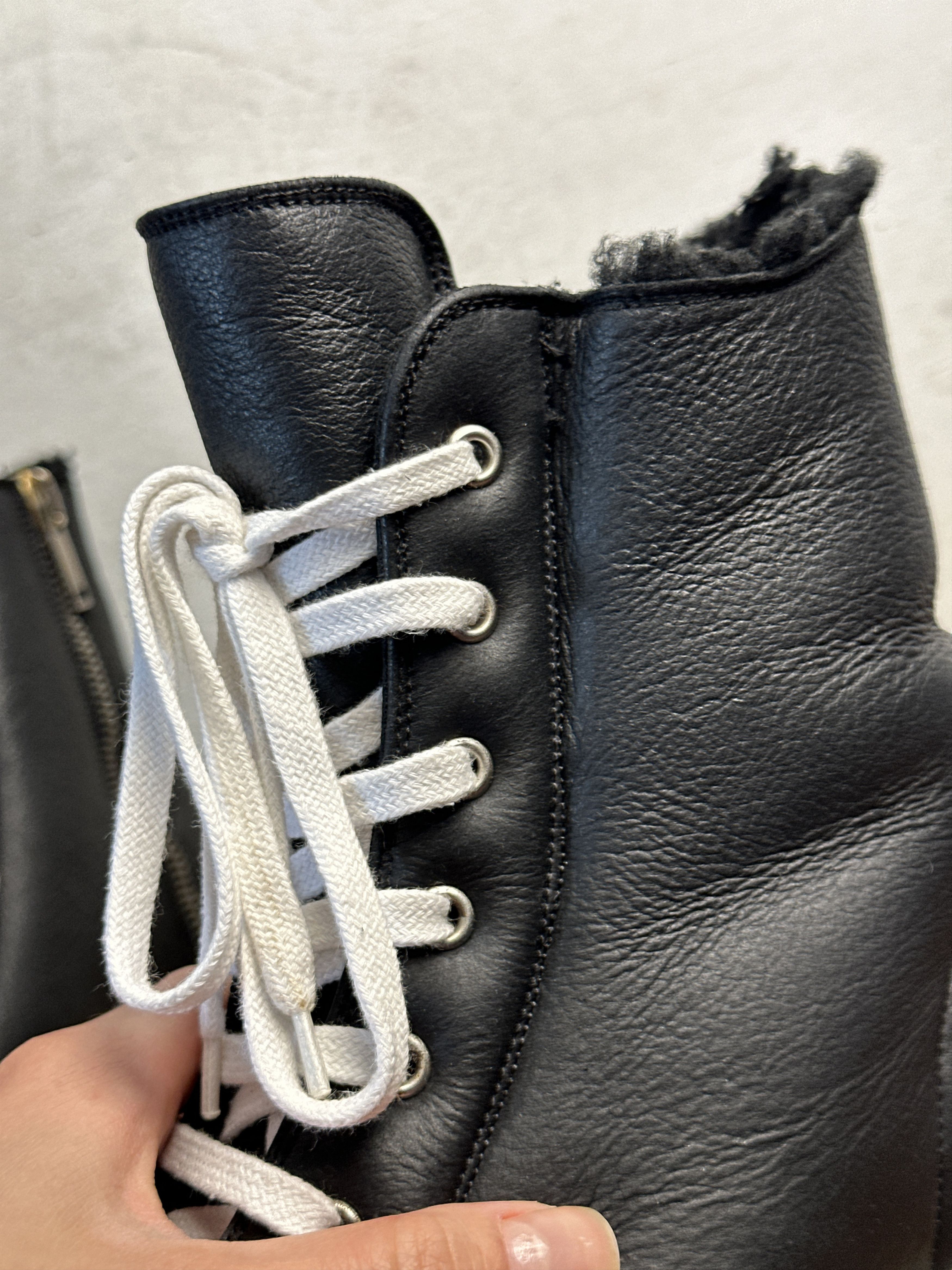 Rick Owens RARE Rick Owens AW14 Shearling High Top Ramones Size US 11 / EU 44 - 11 Thumbnail