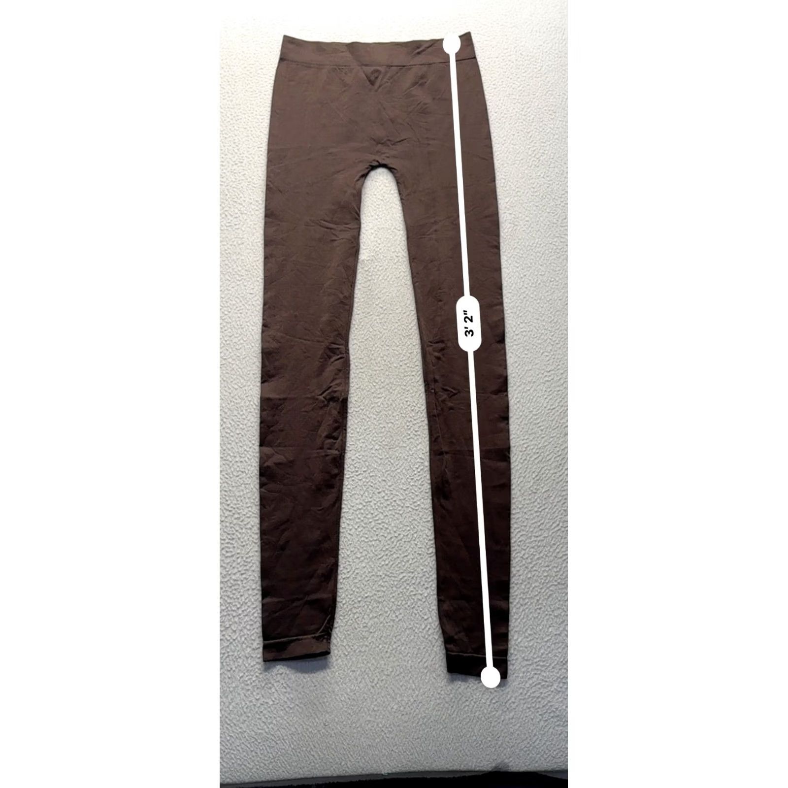 Vintage Say What? Leggings Brown Nylon Spandex 28.5" Inseam S Womens Size 28" / US 6 / IT 42 - 4 Thumbnail