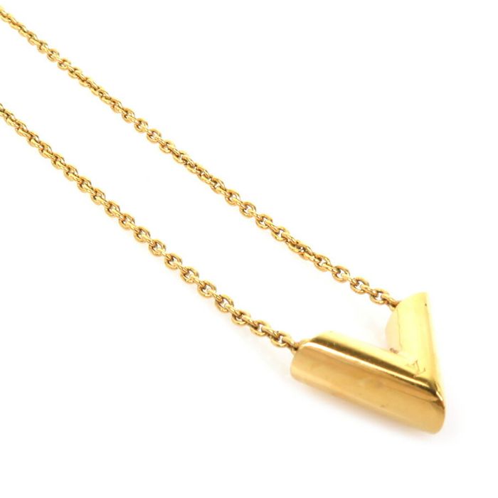 Louis Vuitton Necklace Mania Gold Silver Chain Pendant Ladies M68074