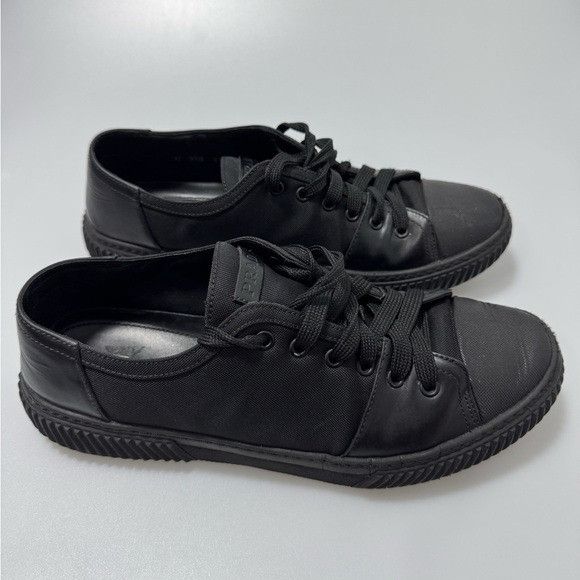 Prada Prada Stratus Leather Nylon Black Sneakers Men’s 8.5 Size US 8.5 / EU 41-42 - 2 Thumbnail