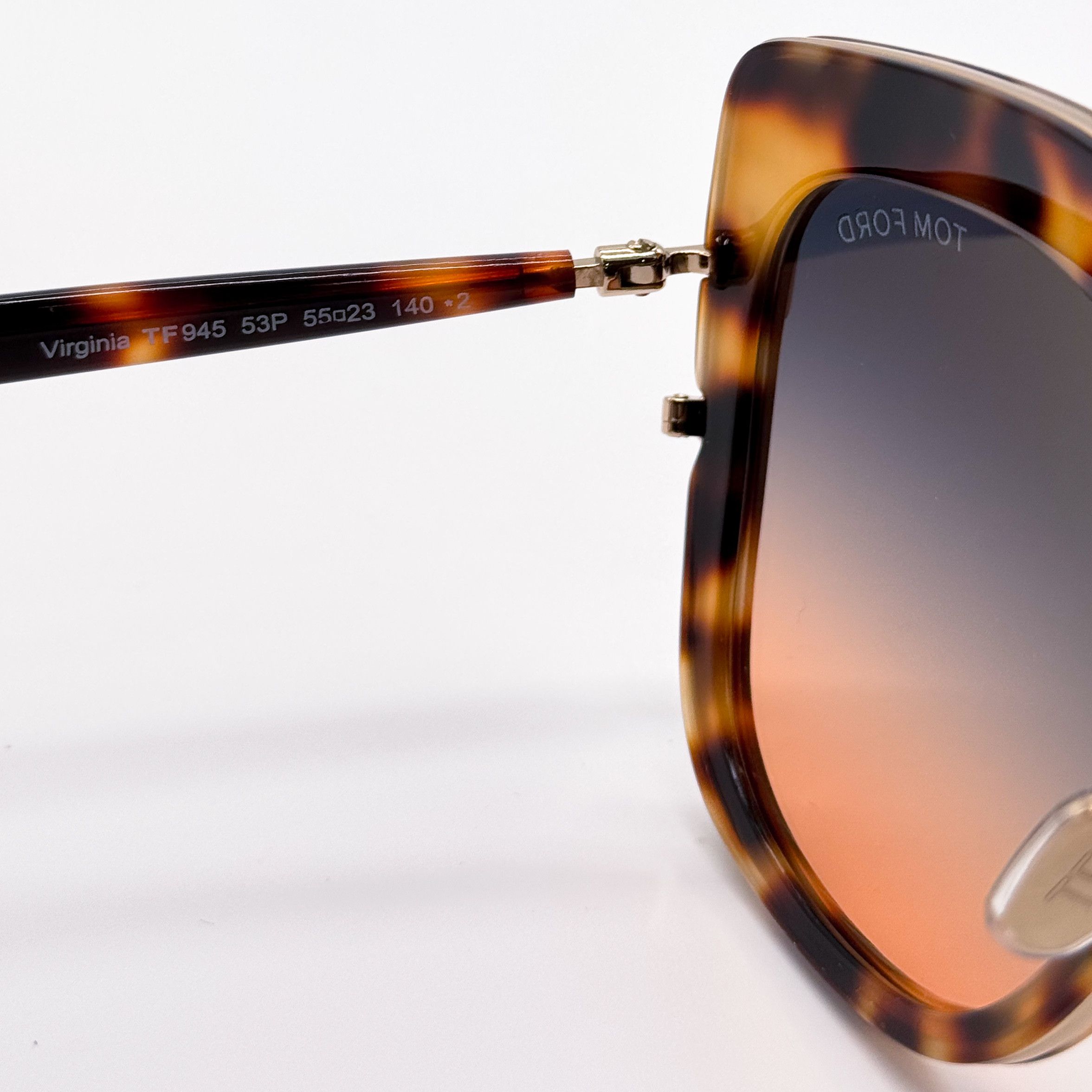 Tom Ford NEW TOM FORD VIRGINIA TF945 53P SUNGLASSES FT0945/S HAVANA Size ONE SIZE - 8 Thumbnail