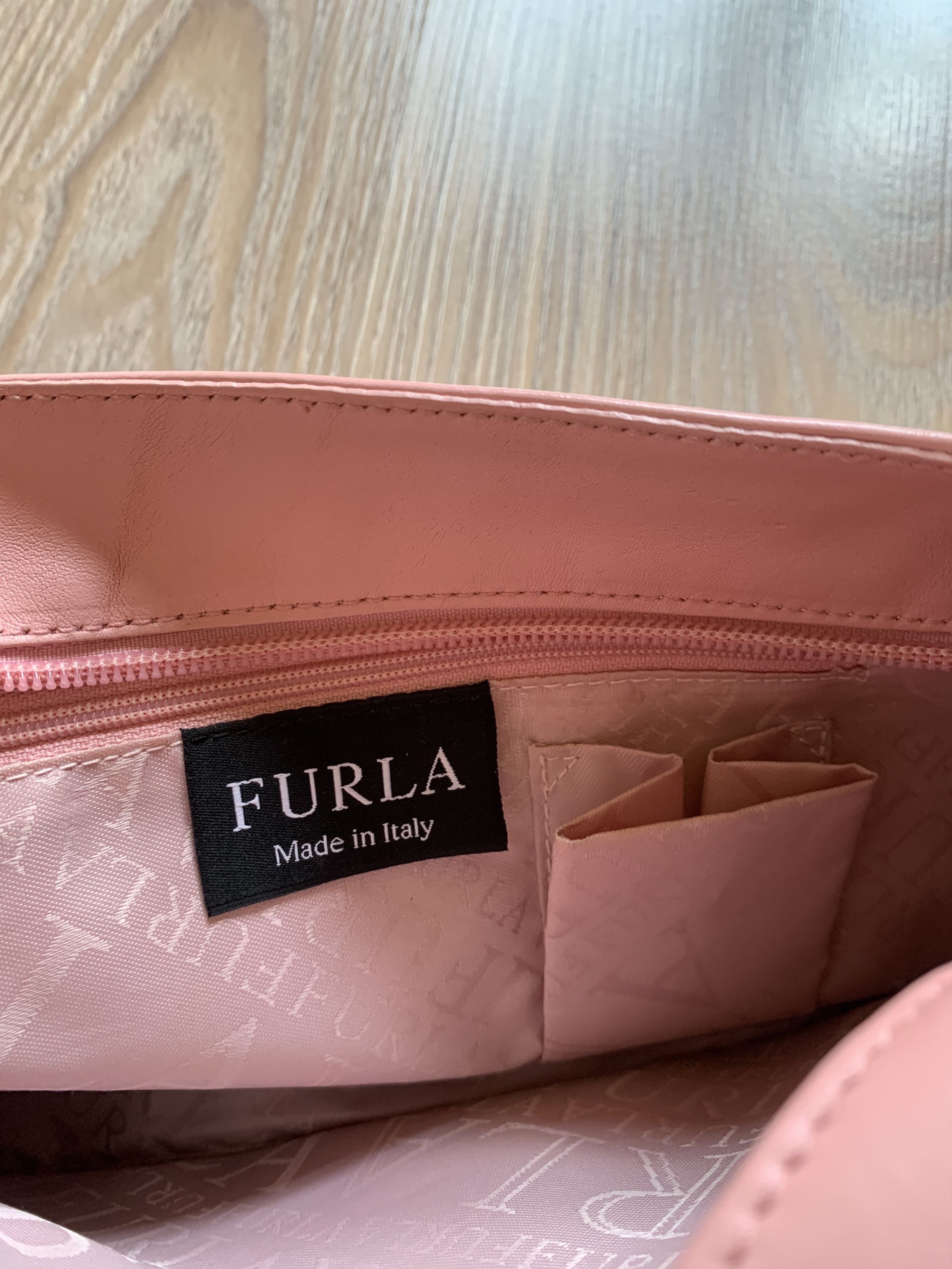 Designer Furla Rare Luxury Pink Leather Mini Bag Size ONE SIZE - 9 Thumbnail