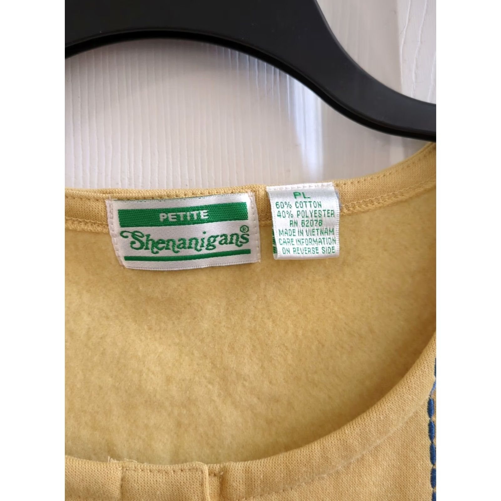 Vintage Shenanigans Vest 90s Yellow Sleeveless Petite Women PS Animal Embroidered Cottagecore Tree Size S / US 4 / IT 40 - 6 Thumbnail