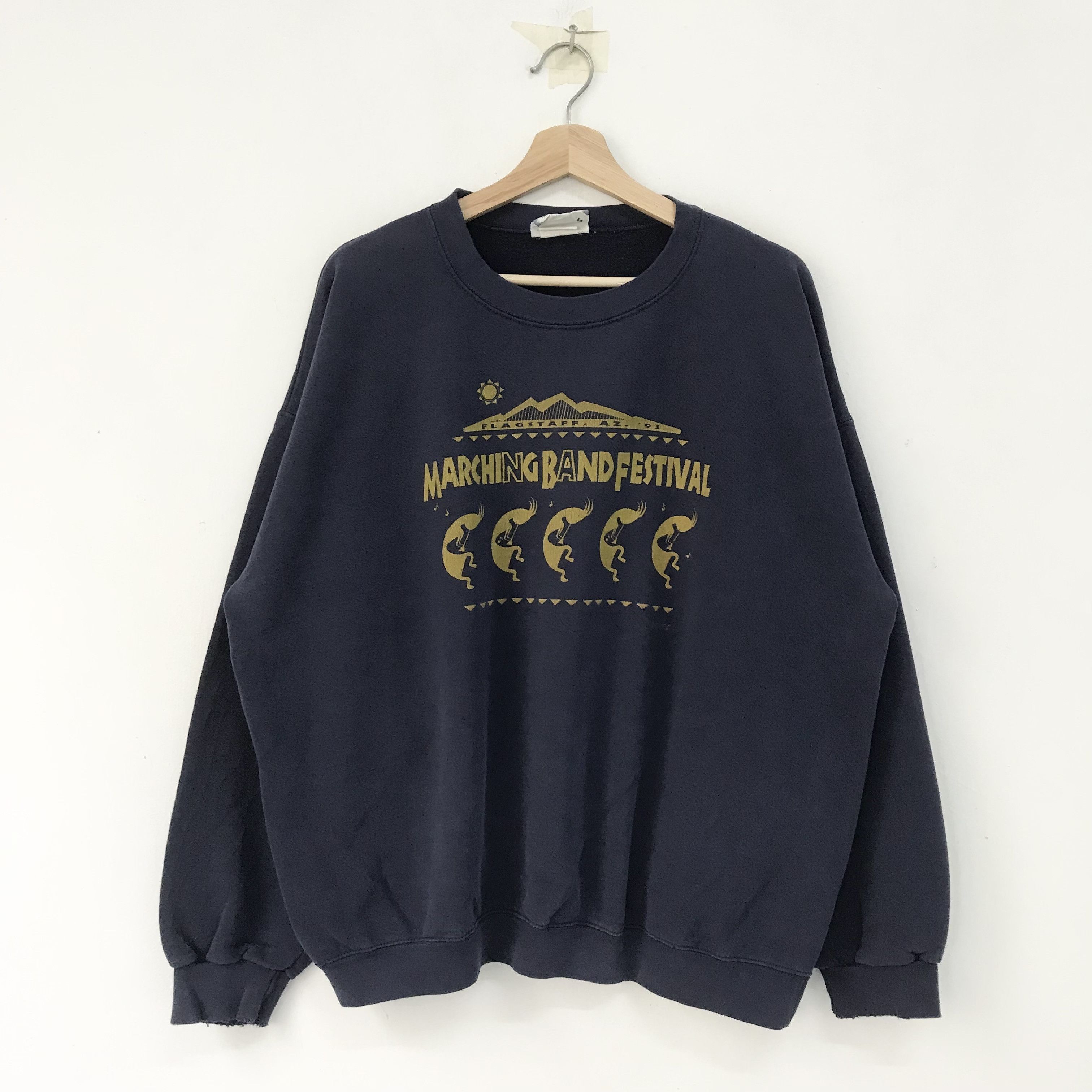 Arizona Jean Co. Vintage 90's Flagstaff Arizona Blue Sweatshirt - 517 Size US XL / EU 56 / 4 - 1 Thumbnail