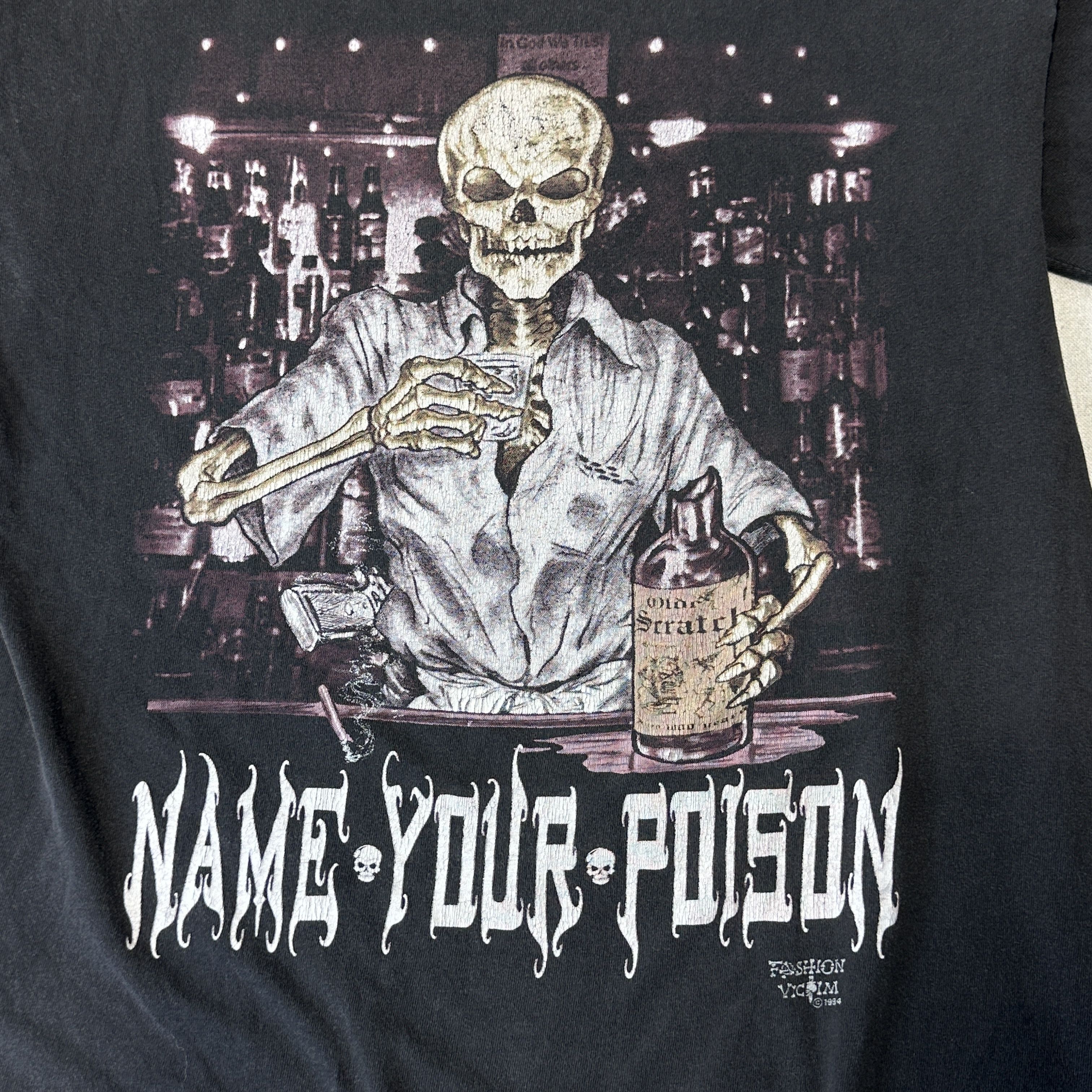 Fashion Victim Vintage Fashion Victim Skeleton Bar Graphic T-Shirt Size L Size US L / EU 52-54 / 3 - 2 Thumbnail