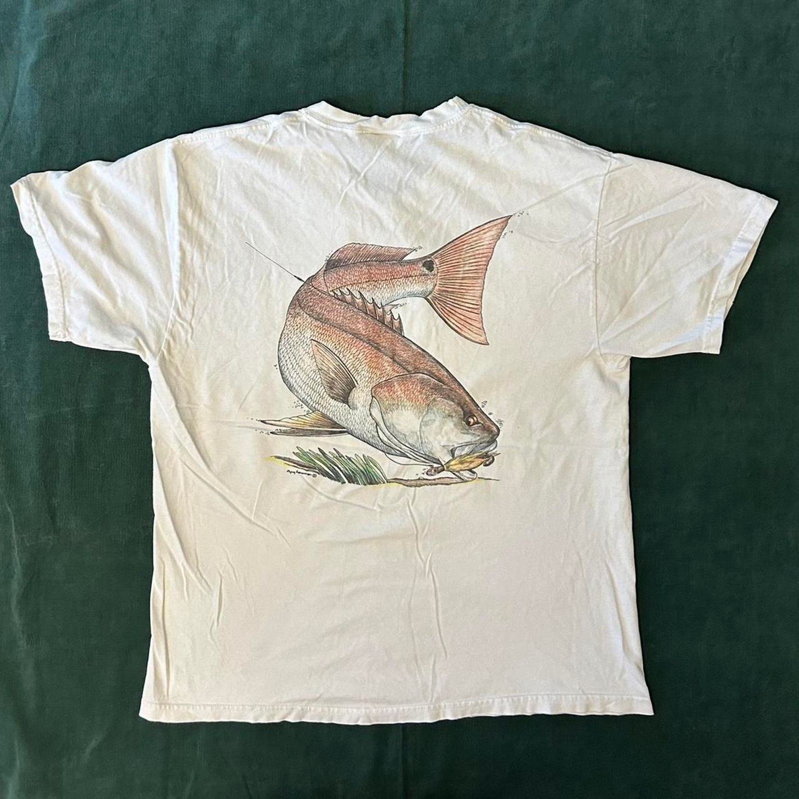 Other Vintage rare flying fish graphic tee Size US L / EU 52-54 / 3 - 5 Thumbnail