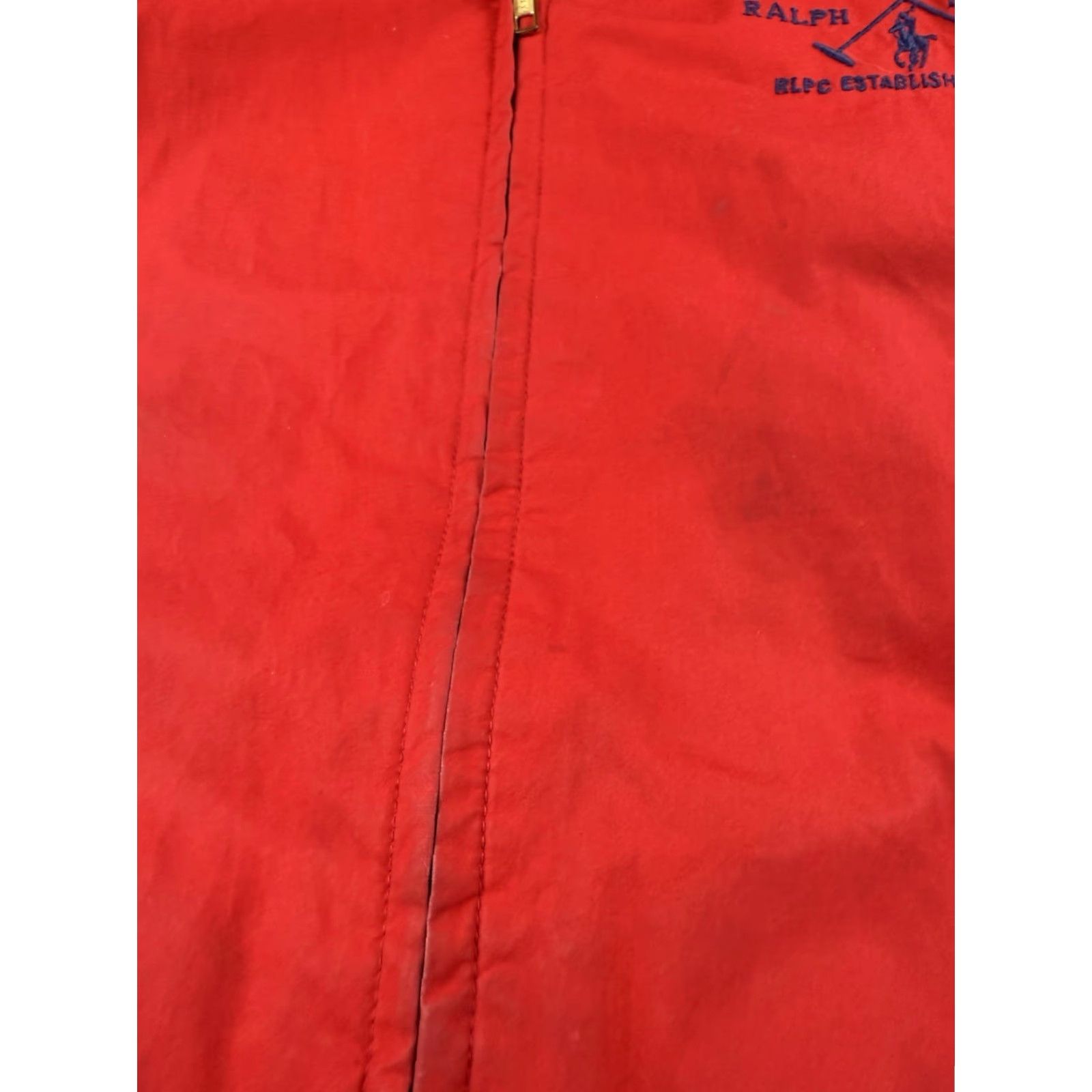 Polo Ralph Lauren VINTAGE Polo Ralph Lauren Mens Jacket Windbreaker Zip Red 80s 90s Logo Embroidered Full Zip Pockets Size US M / EU 48-50 / 2 - 5 Thumbnail