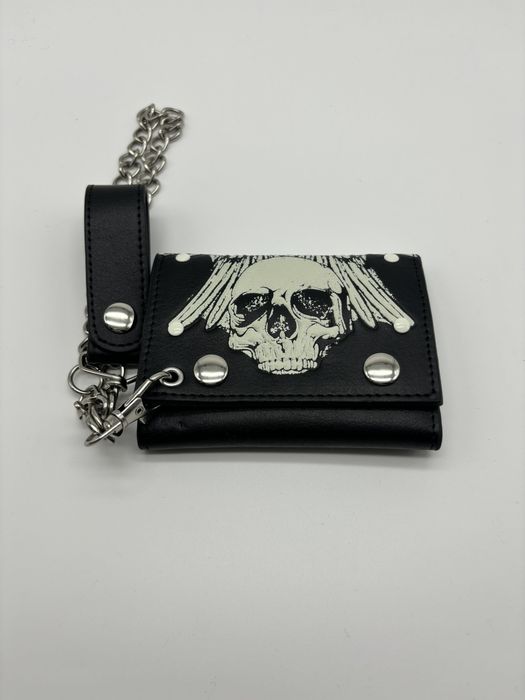 Vintage Y2K Black Skull Wallet | Grailed