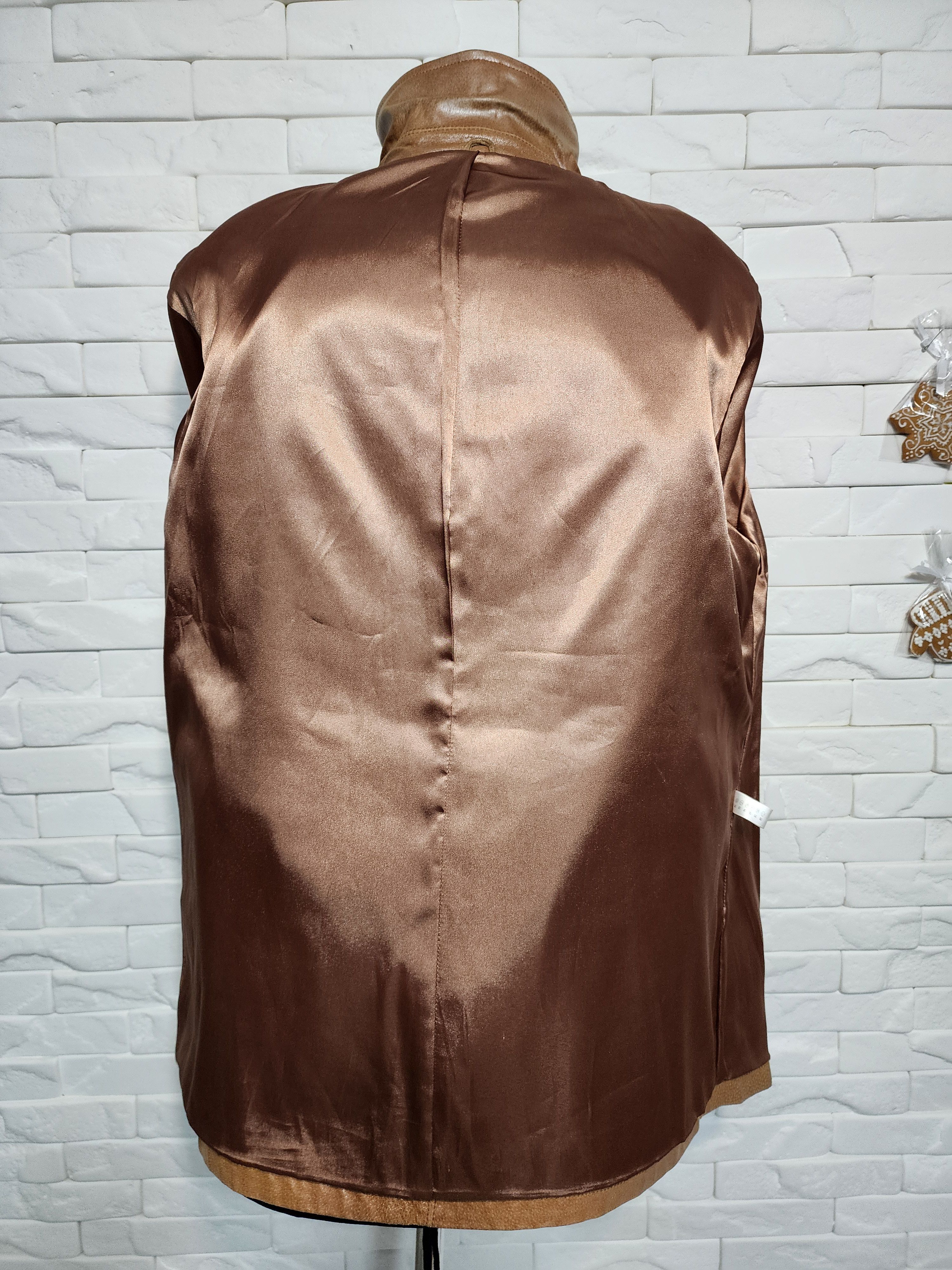 Other Brown Leather Jacket: Women's Zip-Up, Medium Softness Size XL / US 12-14 / IT 48-50 - 7 Thumbnail