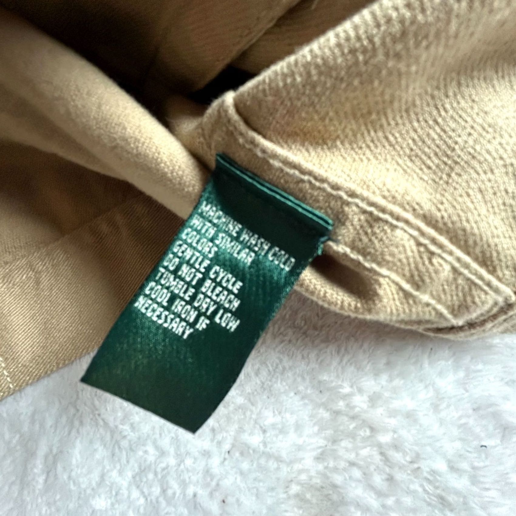 Denime Lauren Jeans Co. Ralph Lauren Womens Tan Denim Crop Jacket Small Pockets Casual Size 28" / US 6 / IT 42 - 5 Thumbnail