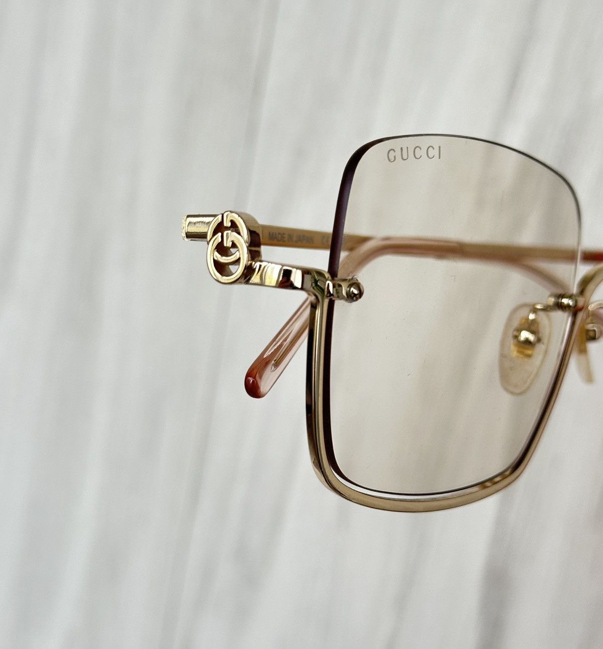 Gucci Gucci GG1279S 004 Gold Rimless Square Sunglasses Japan Size ONE SIZE - 10 Thumbnail