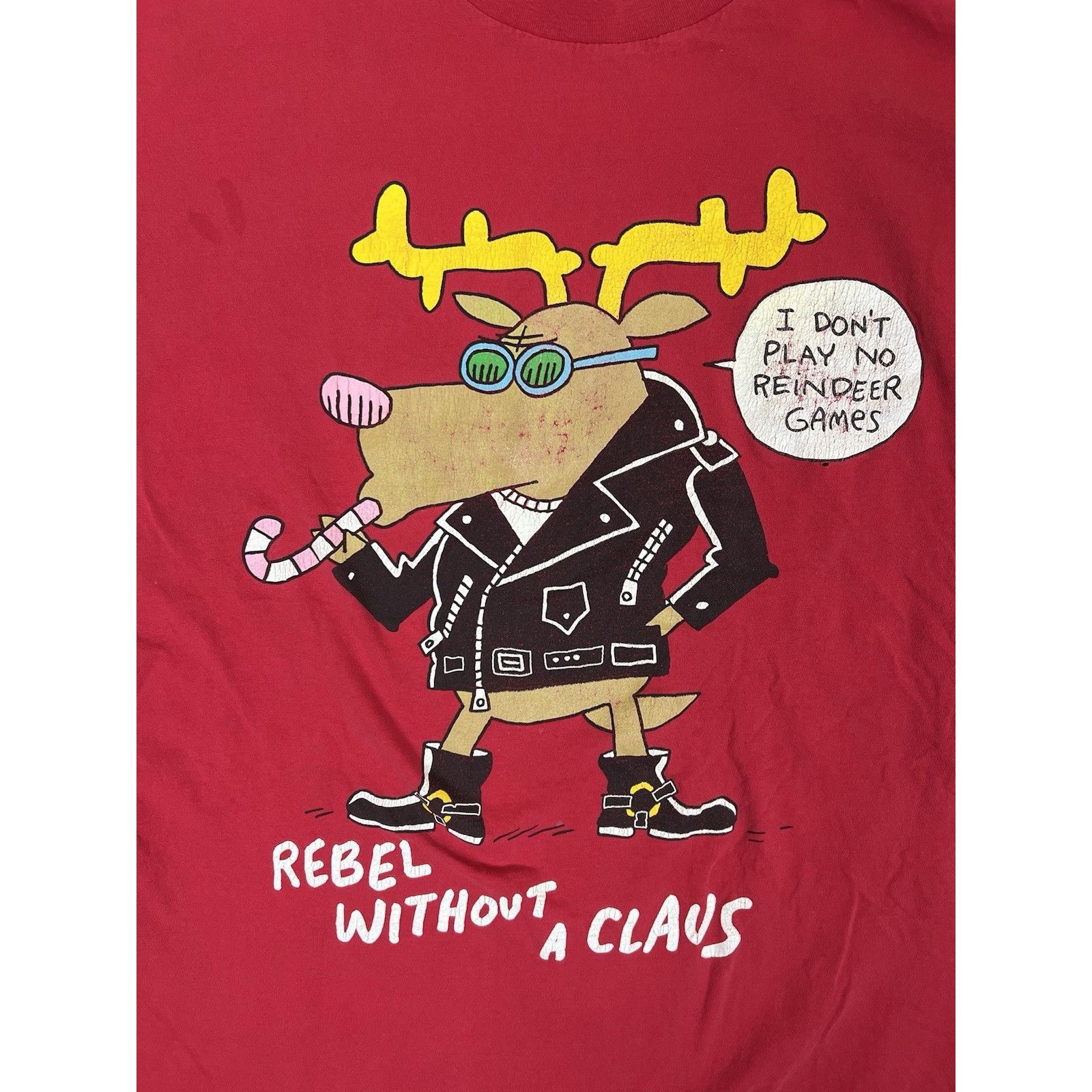 Other Vintage Rebel Without a Claus Pajama Shirt Christmas Reindee Size US XL / EU 56 / 4 - 2 Thumbnail
