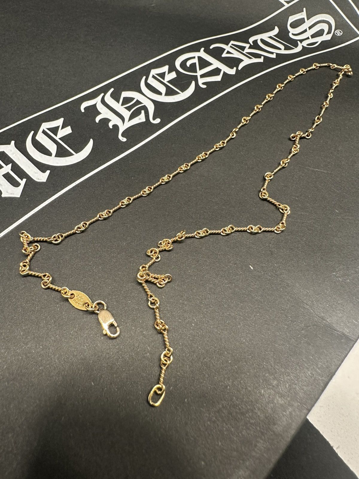 🔥Chrome Hearts Gold Twisted Chain Necklace 18inches🔥