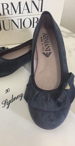 Armani BNIB Armani Junior Toddler Girls Suede Designer Shoes Sz 31 Size US 8 / IT 38 - 10 Thumbnail