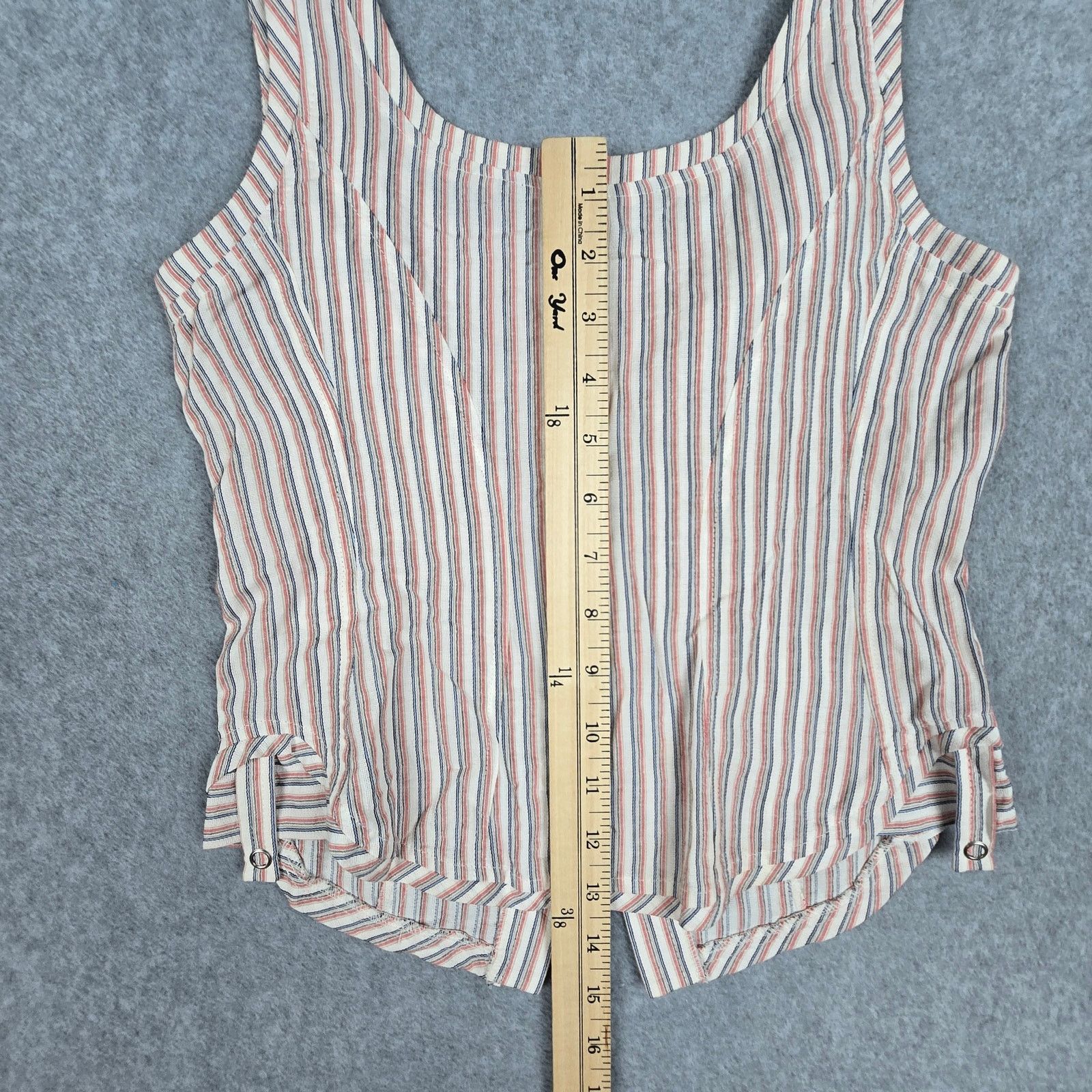 French Connection French Connection 4 Stripe Corset Tank Top Snap Buttons Size S / US 4 / IT 40 - 11 Thumbnail