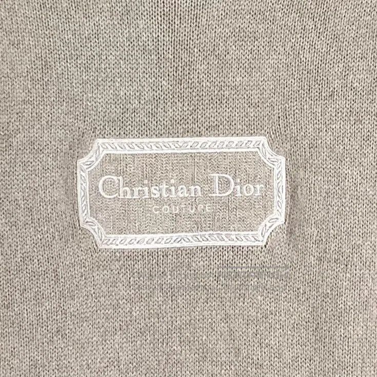 Dior Dior Oatmeal Logo Lettering Embroidered Cashmere Hooded Lo Size US M / EU 48-50 / 2 - 4 Thumbnail