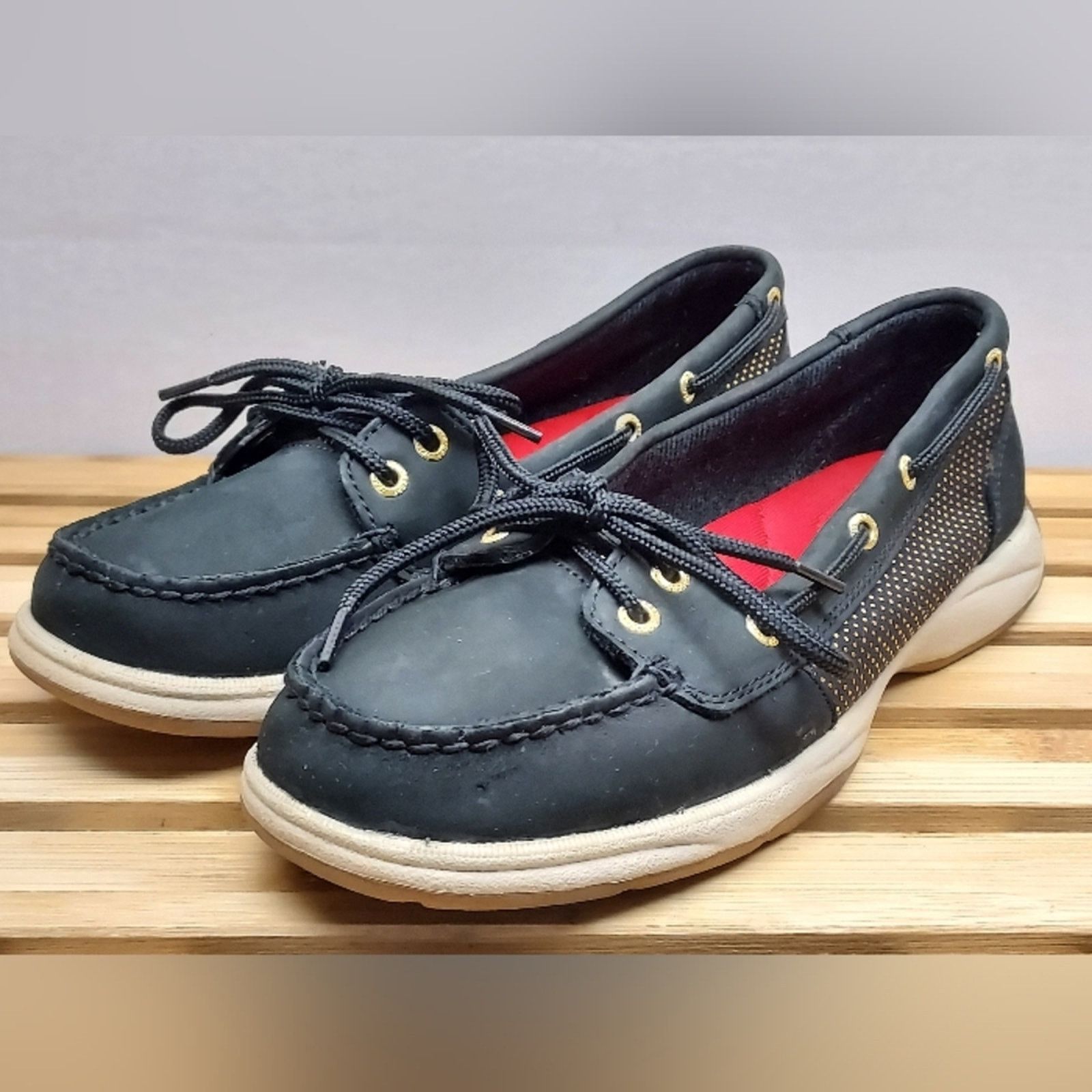 Sperry Sperry Womens Black Top SiderSlip On Boat Shoes Size 8.5 Size US 8.5 / IT 38.5 - 1 Thumbnail