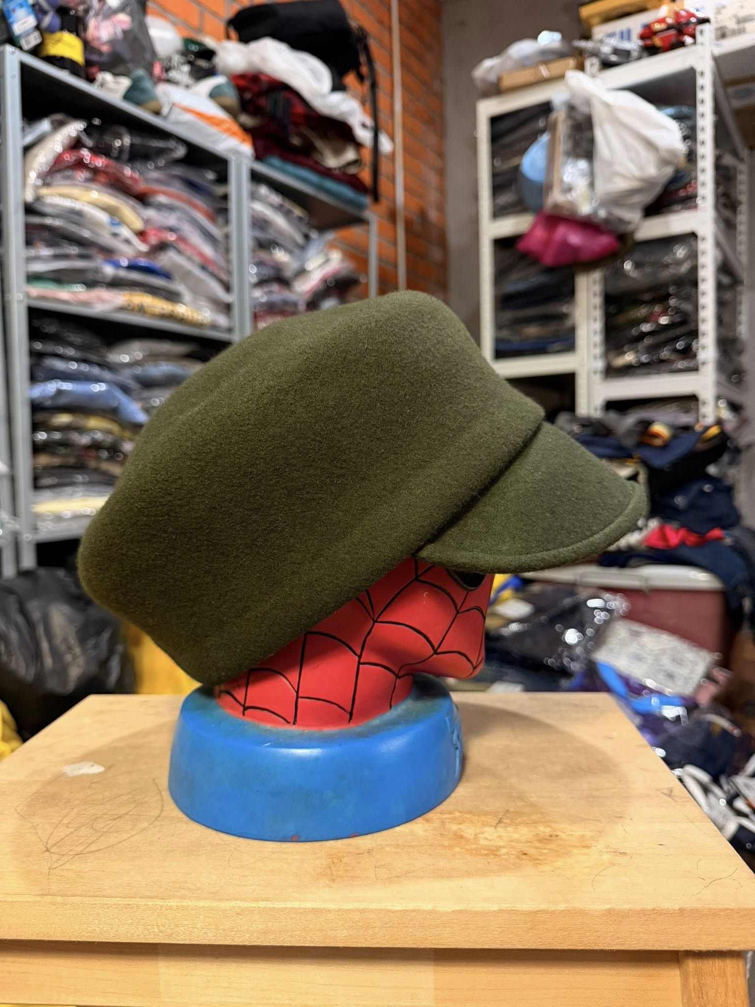 Japanese Brand La4la tokyo japan wool army olive hat 55 cm Size ONE SIZE - 6 Thumbnail