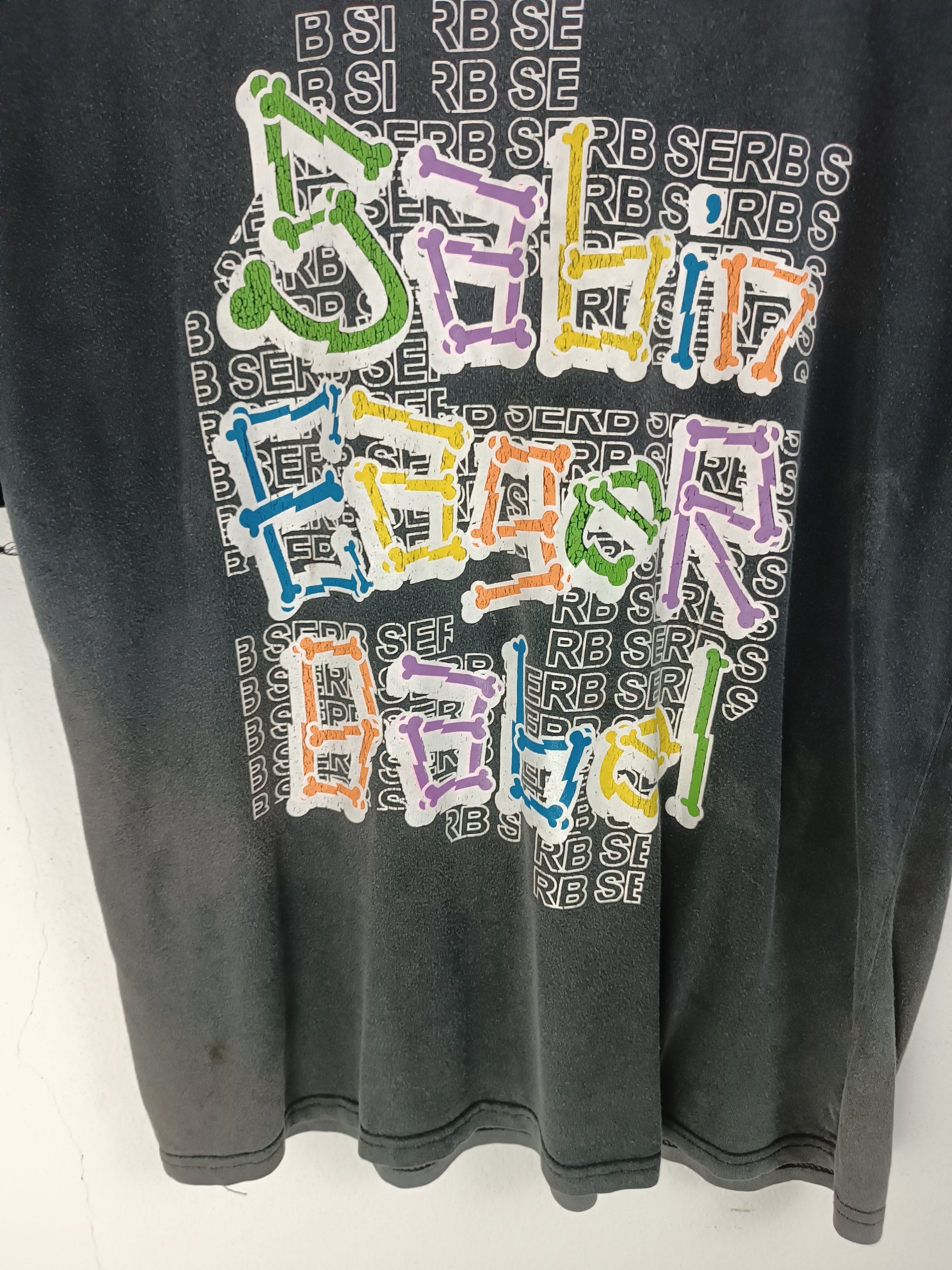 Japanese Brand VINTAGE SO UNME SERB SABIN EAGER BABEL FADED TEE VERY RARE Size US L / EU 52-54 / 3 - 6 Thumbnail