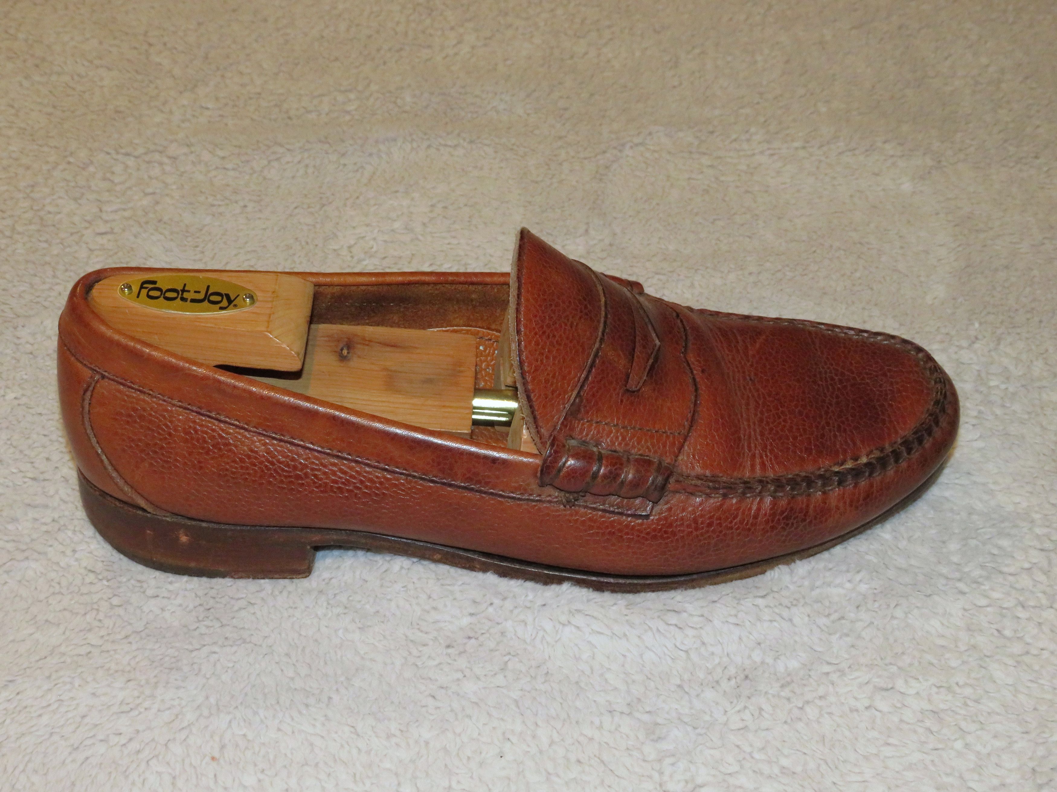 Paul Stuart Designed by Edward Green Brown Grain Leather Moccasins 10.5M Size US 10.5 / EU 43-44 - 2 Thumbnail