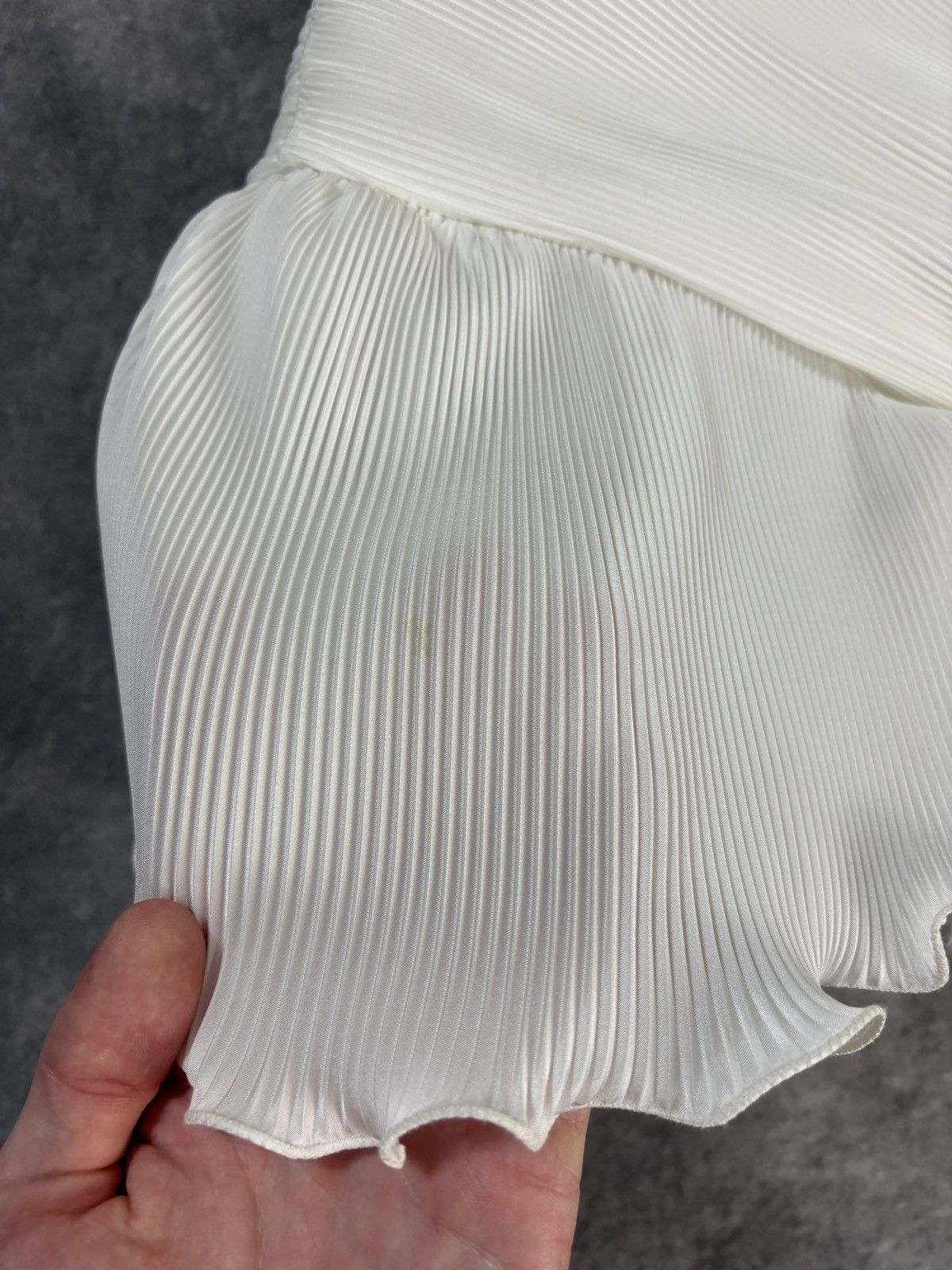Japanese Brand × Other × Vintage 1980s Vintage Pleats Blouse Issey Miyake Style Ruffle Shirt Size XL / US 12-14 / IT 48-50 - 11 Thumbnail