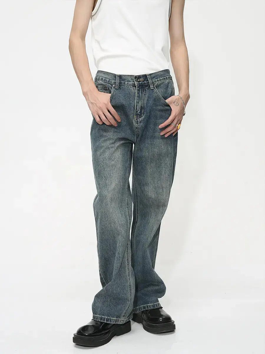Japanese Brand Retro loose high street micro flared jeans Size US 32 / EU 48 - 3 Thumbnail