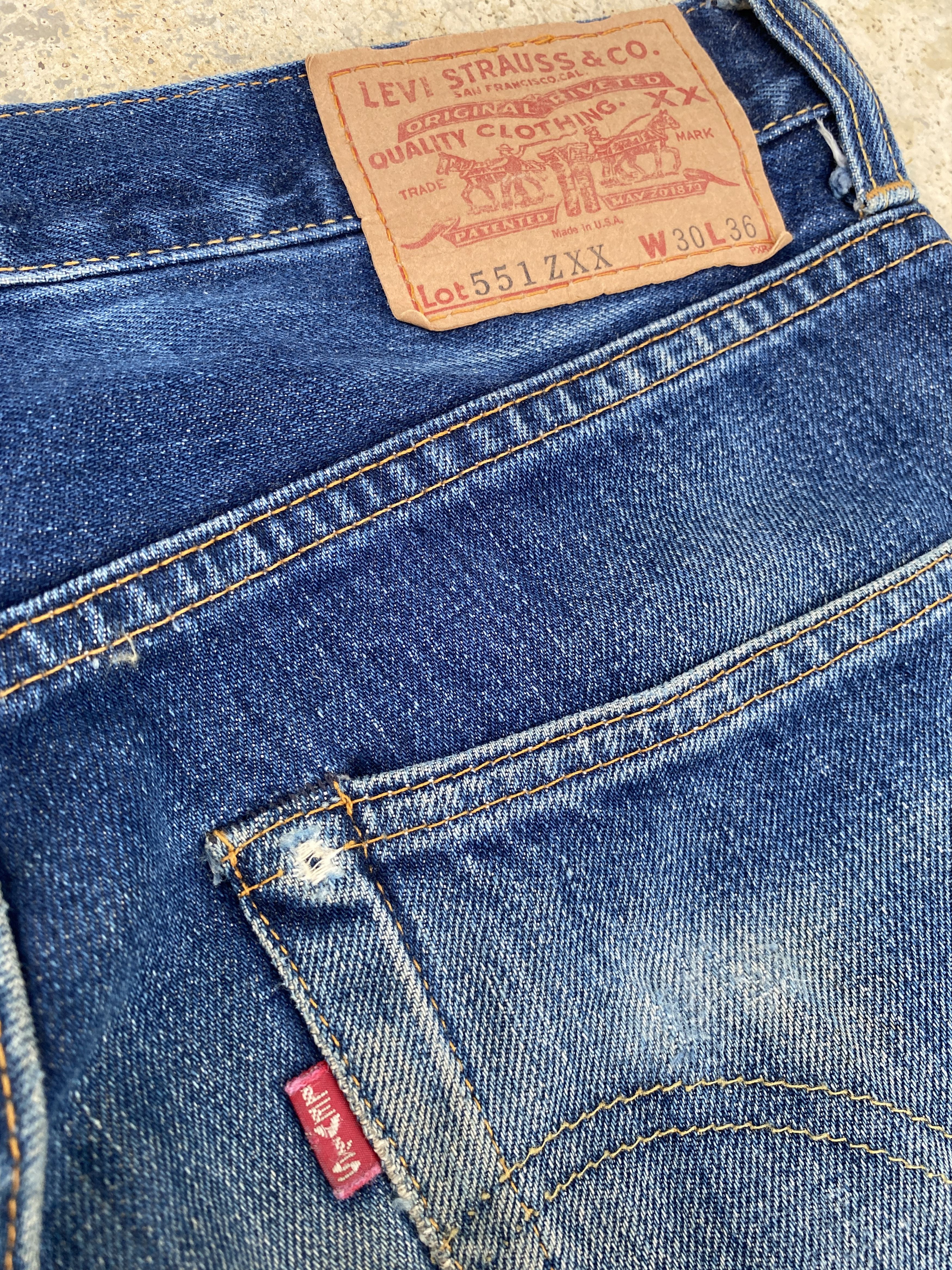 Levi's × Levi's Vintage Clothing Levis 551ZXX LVC USA Big E Selvedge Jeans Size US 30 / EU 46 - 9 Thumbnail