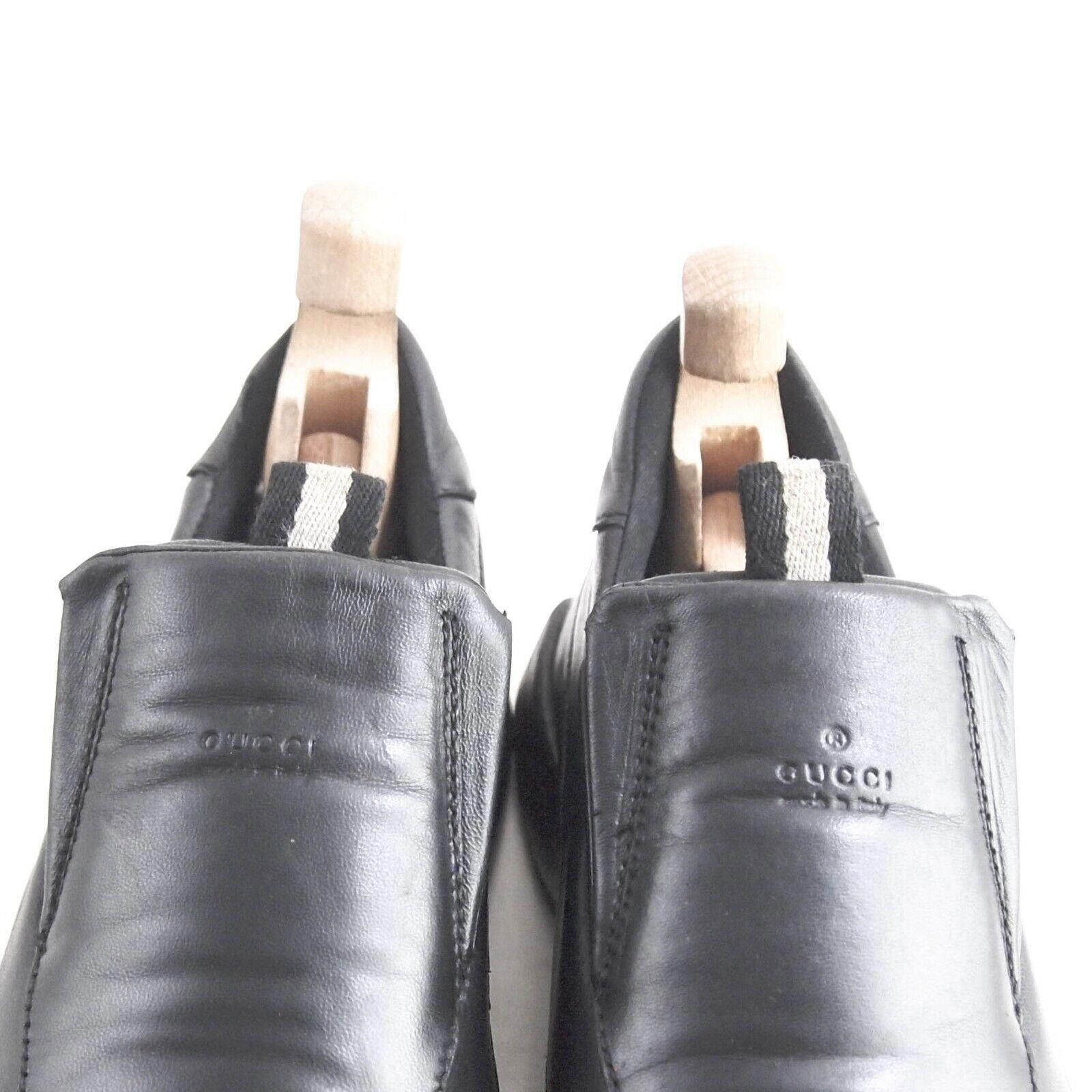 Gucci Gucci Lug Sole Slip Ons Sneaker Black Leather US 10 EU 43 Size US 10 / EU 43 - 4 Thumbnail