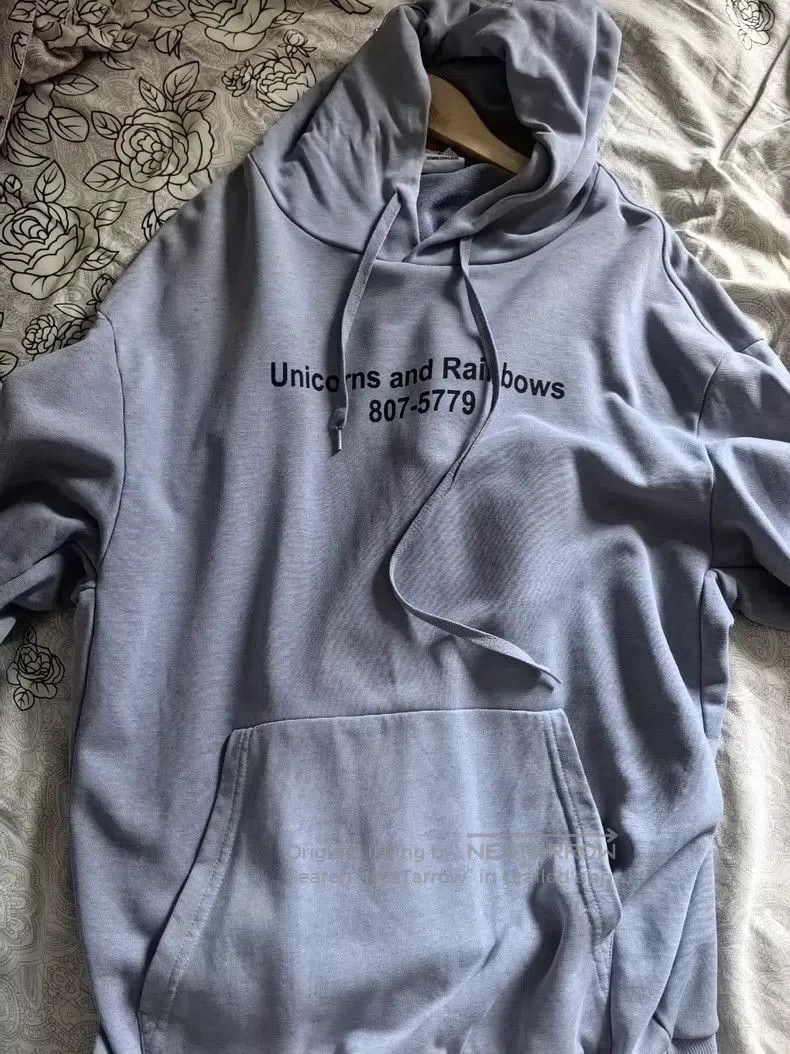 Vetements Unicorn Hoodie Blue Size Small.