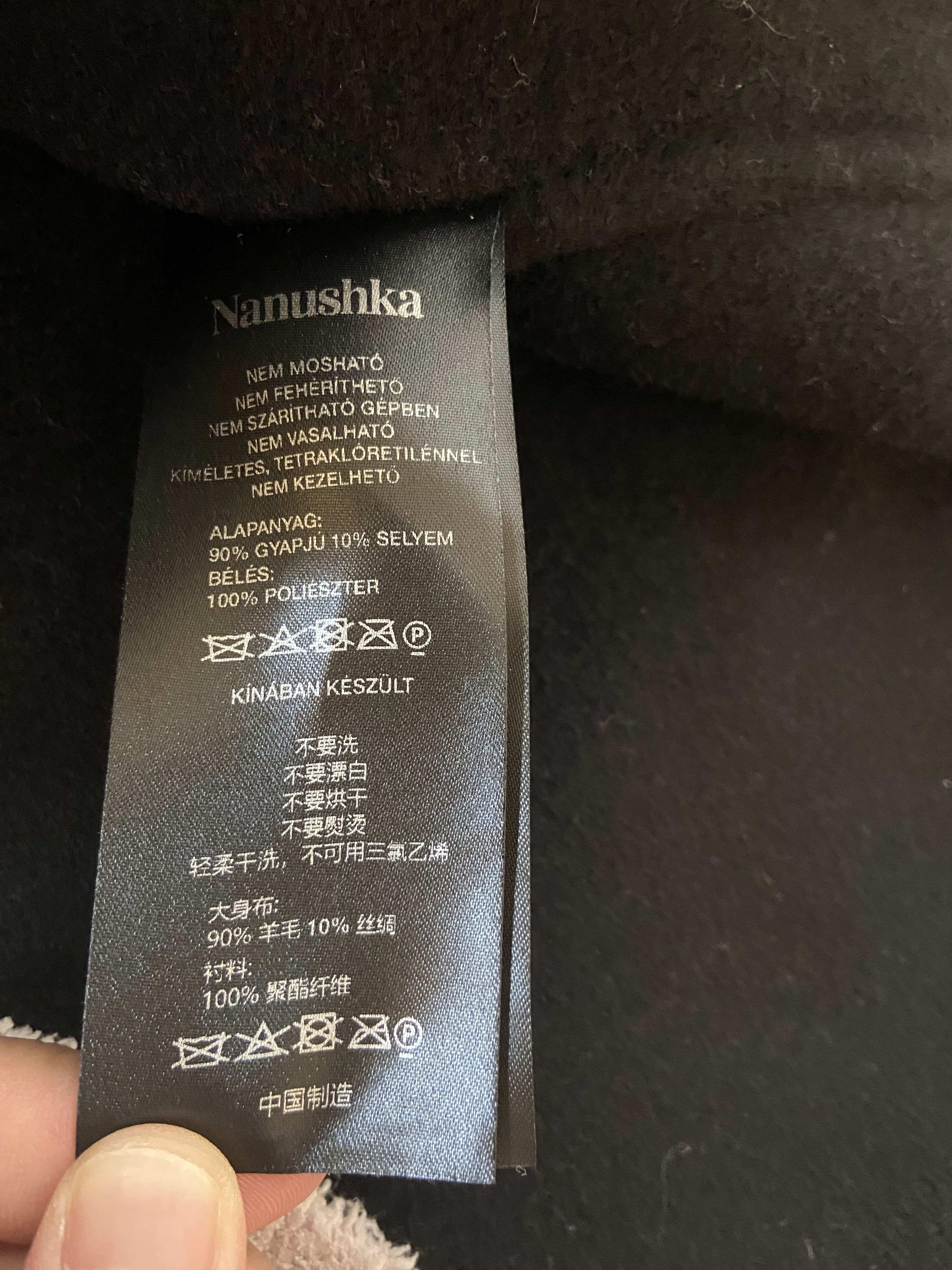Nanushka Nanushka RHYES Wool and silk-blend jacket Navy S Size US S / EU 44-46 / 1 - 5 Thumbnail