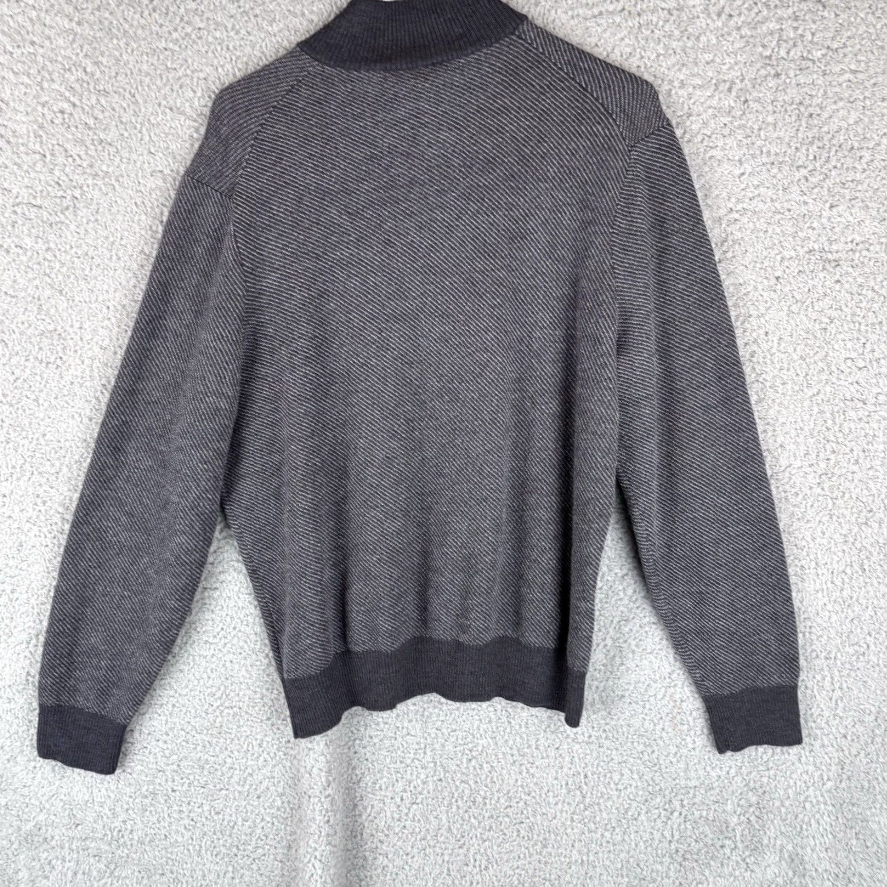Vintage HAGEN Sweater Mens L Charcoal Quarter Zip Merino Wool Mock Neck Pullover Knit Wool Zipper Regular Knit Winter Fall Spring Italy Mens Size US L / EU 52-54 / 3 - 5 Thumbnail
