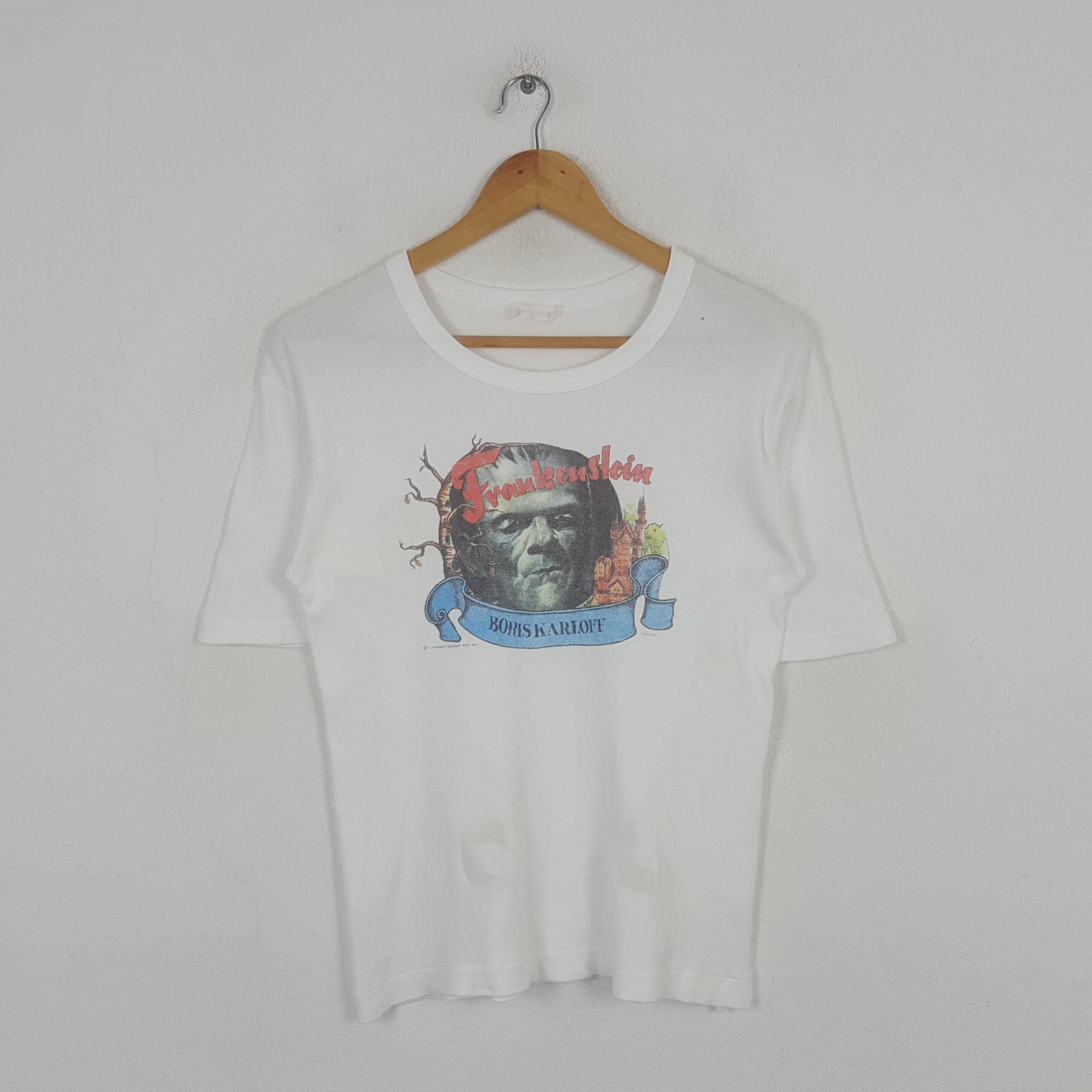 Vintage Vintage Frankenstein 1979 Boris Karloff Horror Movie Tshirt Size US S / EU 44-46 / 1 - 1 Thumbnail